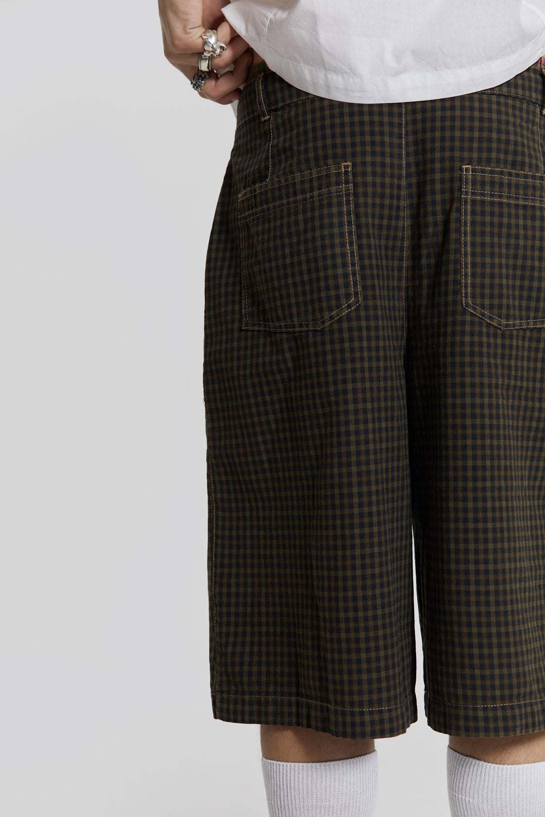 Charcoal Check Fairway Shorts