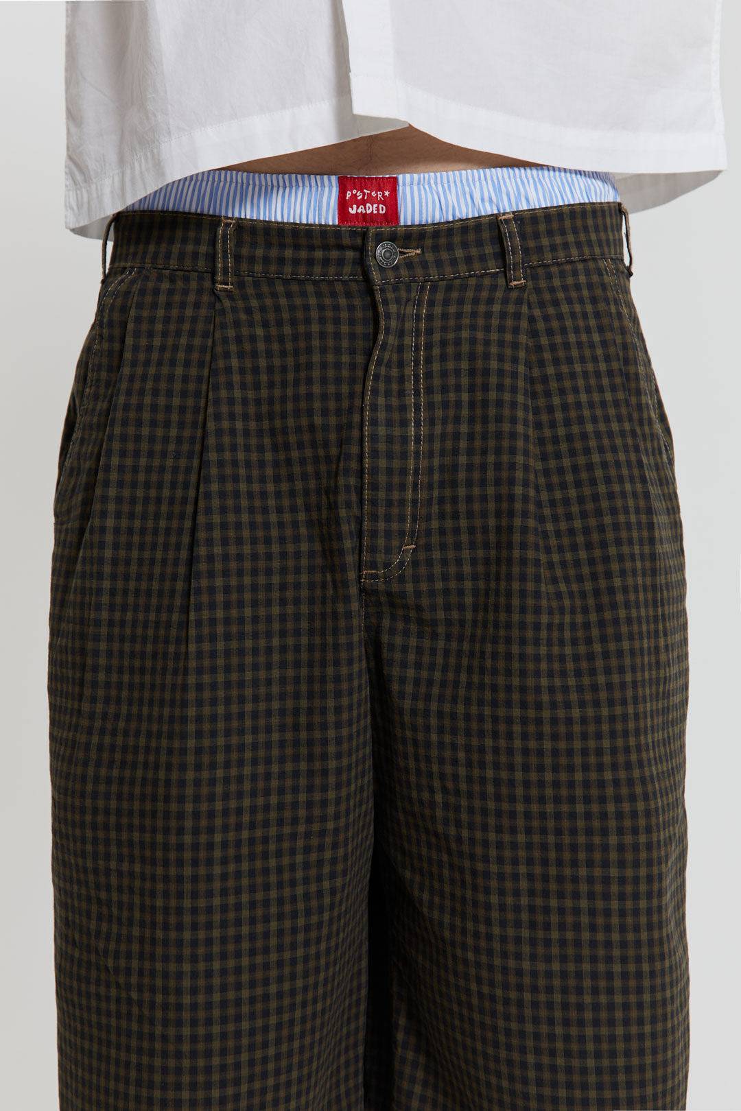 Charcoal Check Fairway Shorts