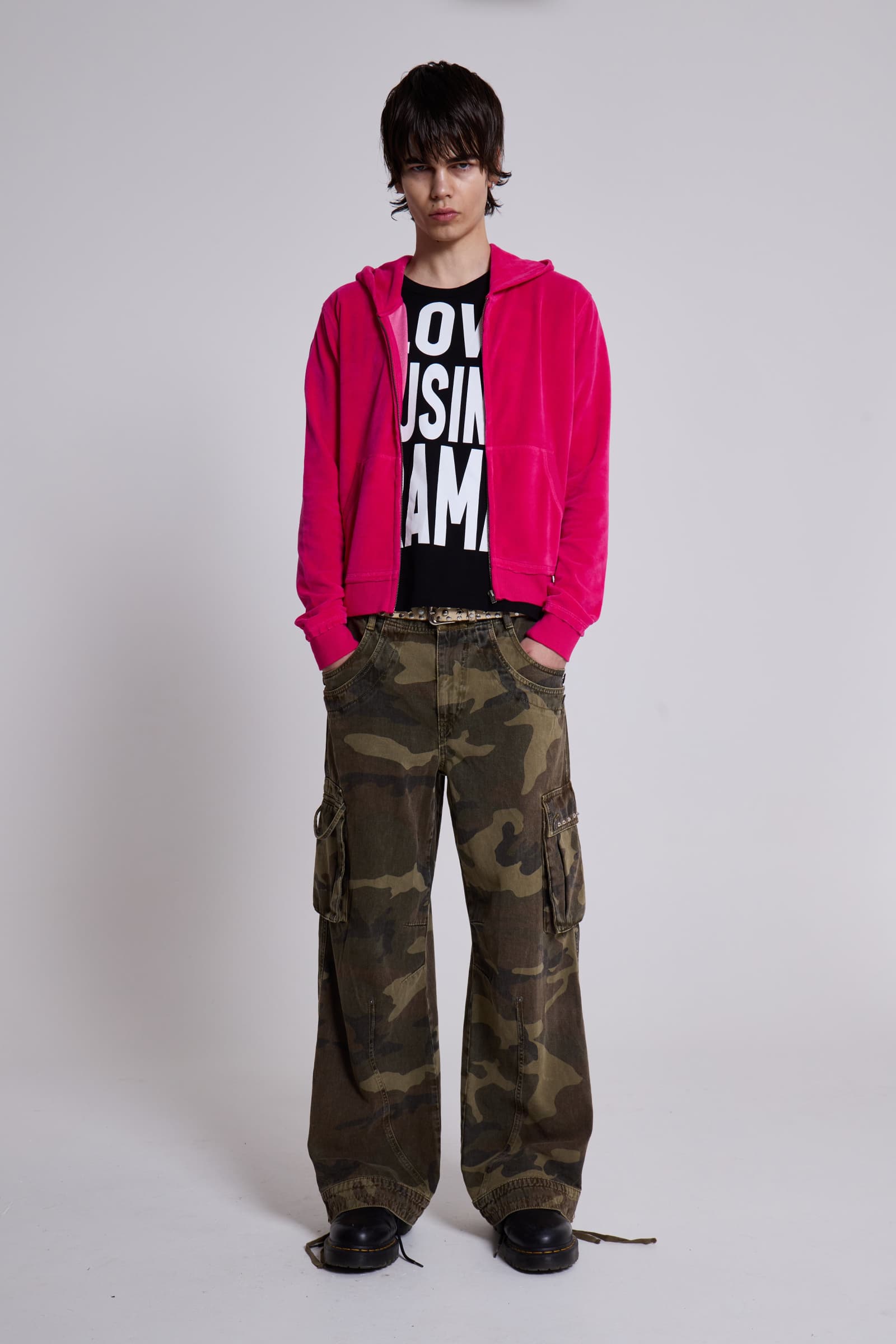 Low Life Hot Pink Velour Hoodie