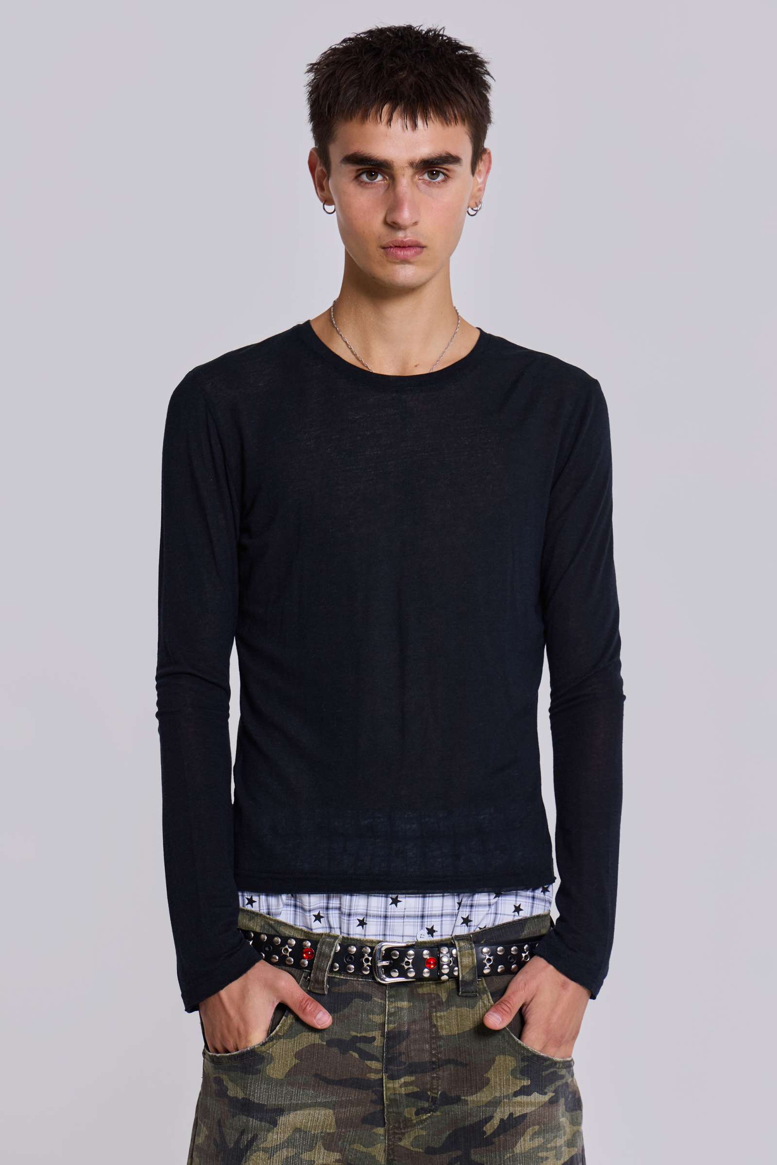 Black Mist Long Sleeve Top