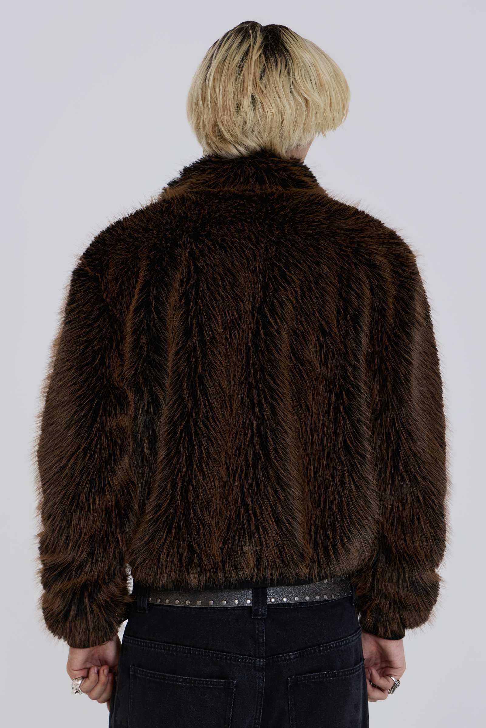 Brown Mendoza Faux Fur Jacket