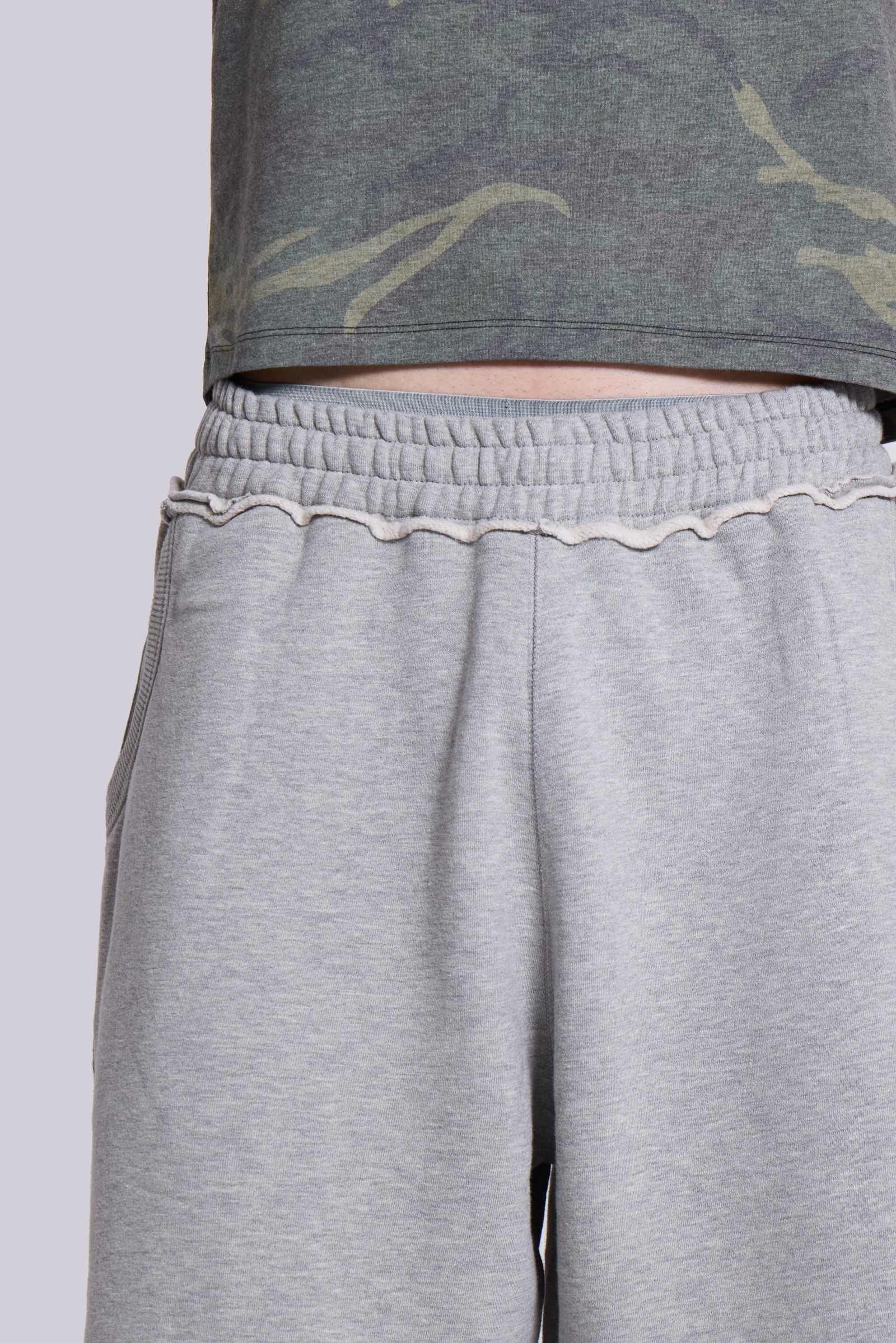 Grey Marl Monster Jogger Baggy Shorts