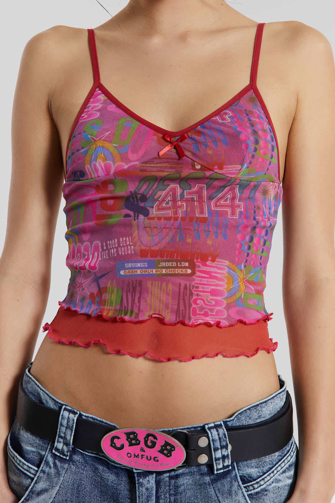 Fusion Mesh Camisole Top