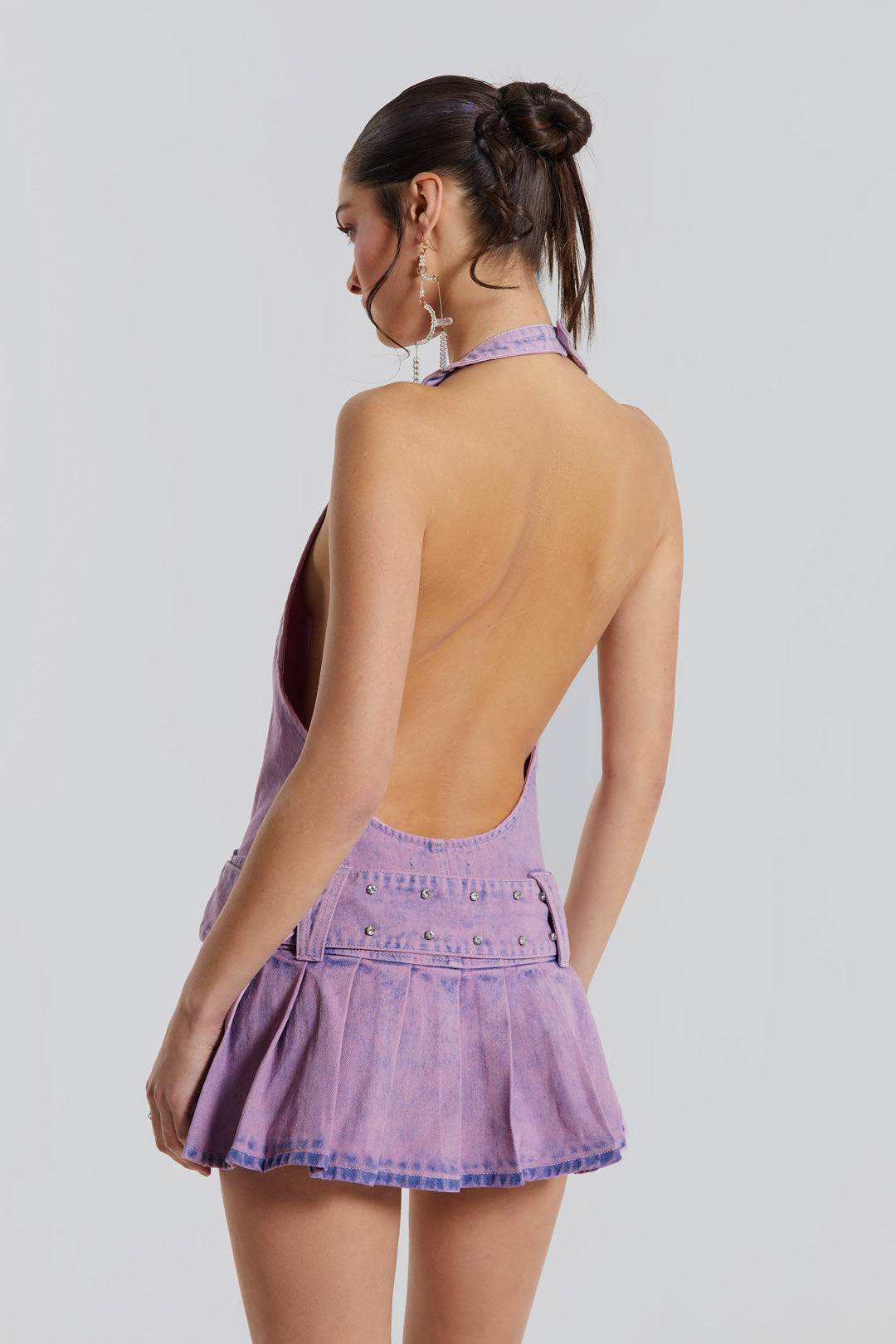 Shop Malibu Plunge Denim Mini Dress | Jaded London | Clothing Shop Malibu Plunge Denim Mini Dress | Jaded London | Clothing