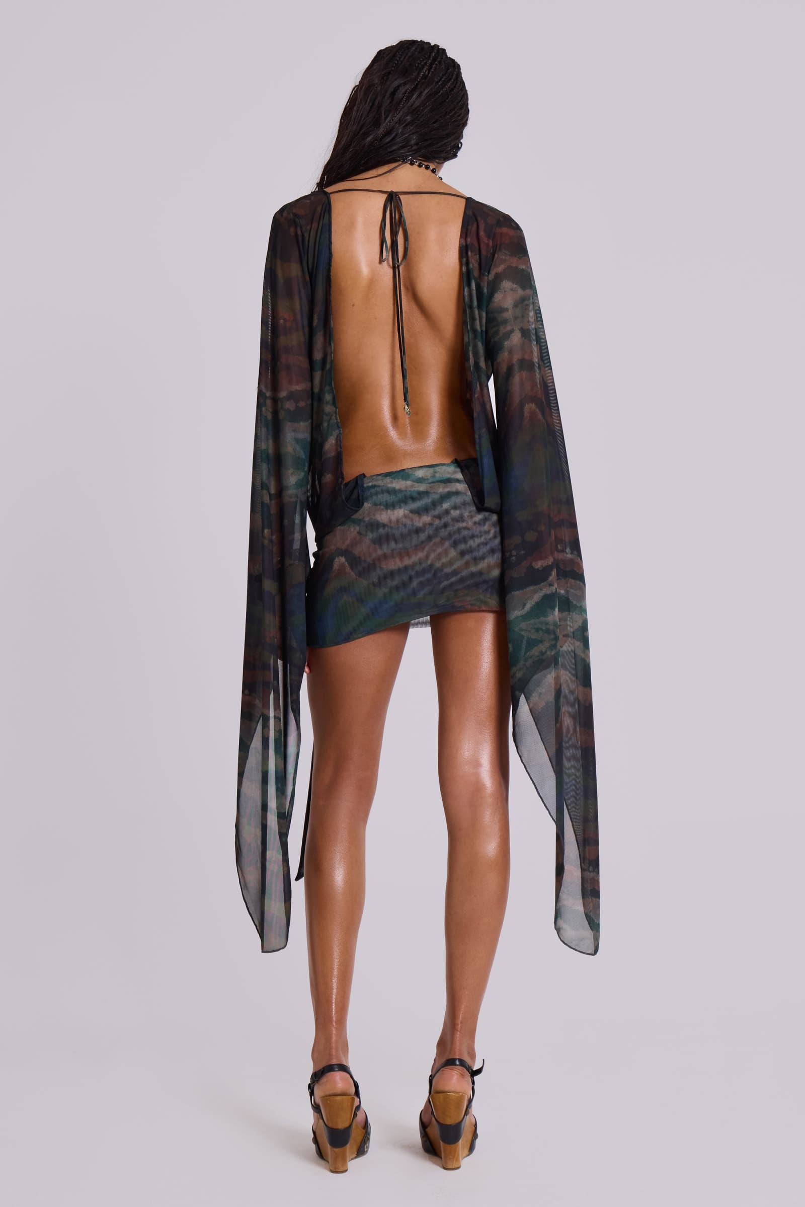 Aria Mesh Plunge Mini Dress in Labyrinth | Jaded London | Clothing Aria Mesh Plunge Mini Dress in Labyrinth | Jaded London | Clothing