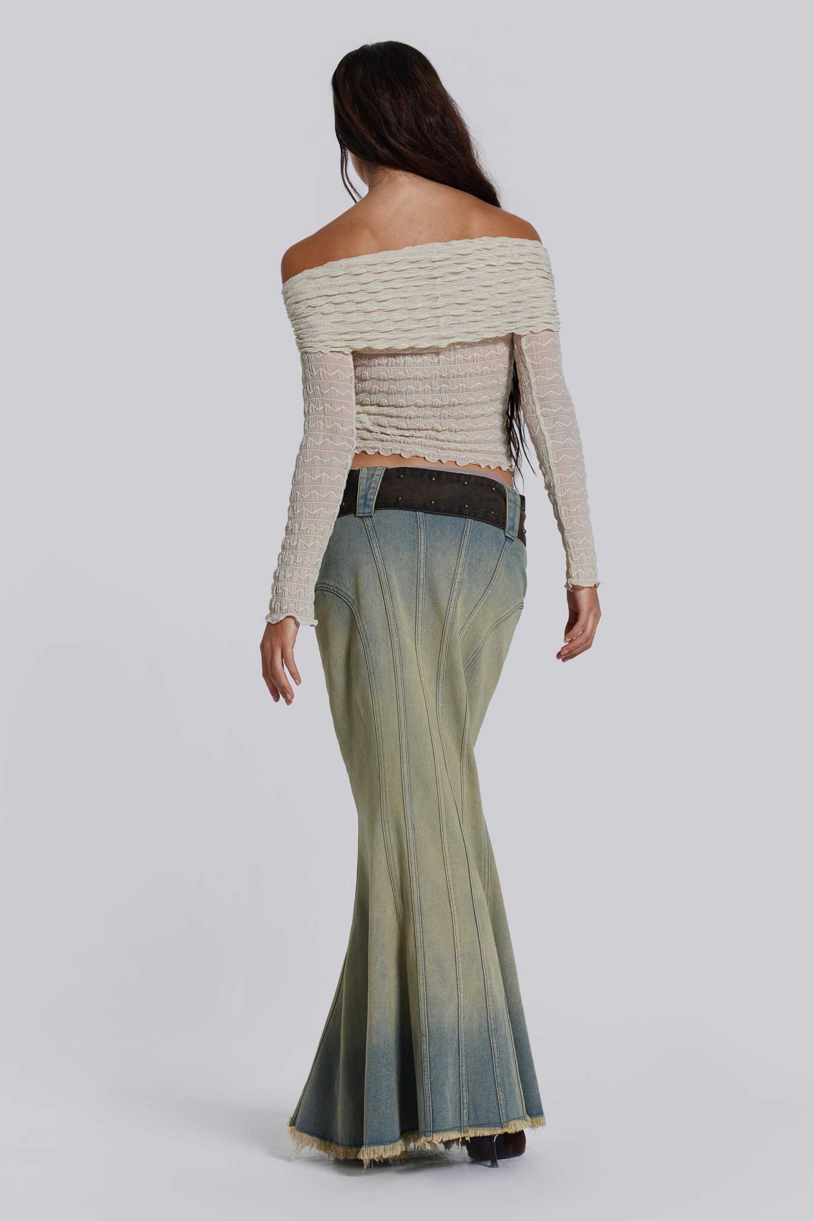 Chelsea Denim Maxi Skirt