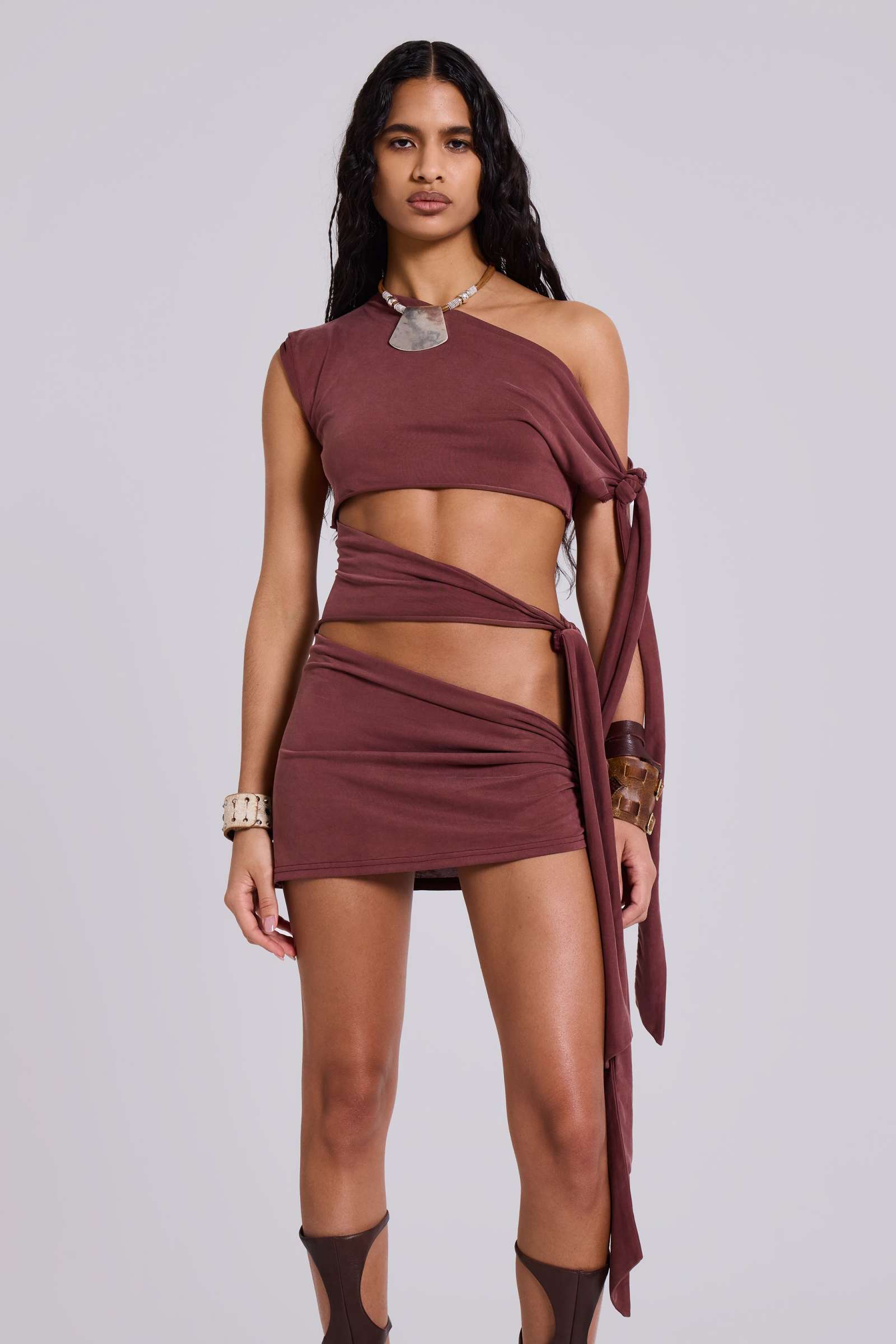 Mena Asymmetric Mini Dress