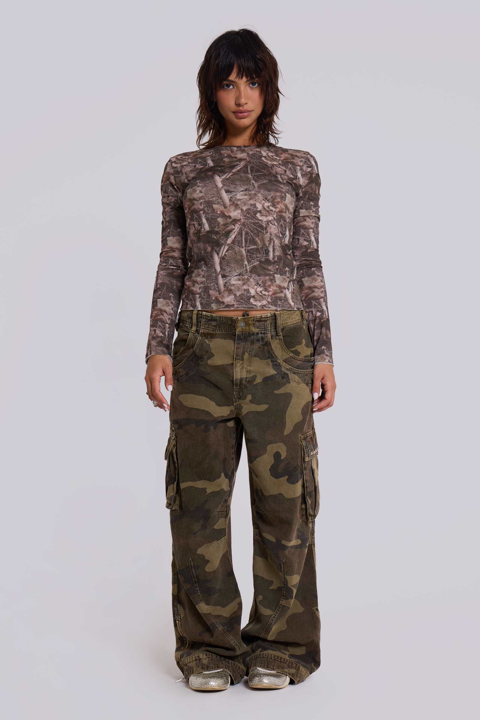 Shop Trooper Camo Cargo Pant | Jaded London | Clothing