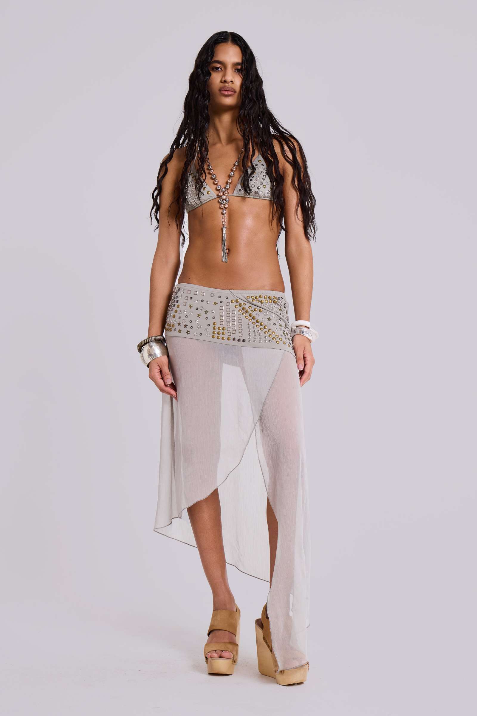 Xtal Studded Bikini Top