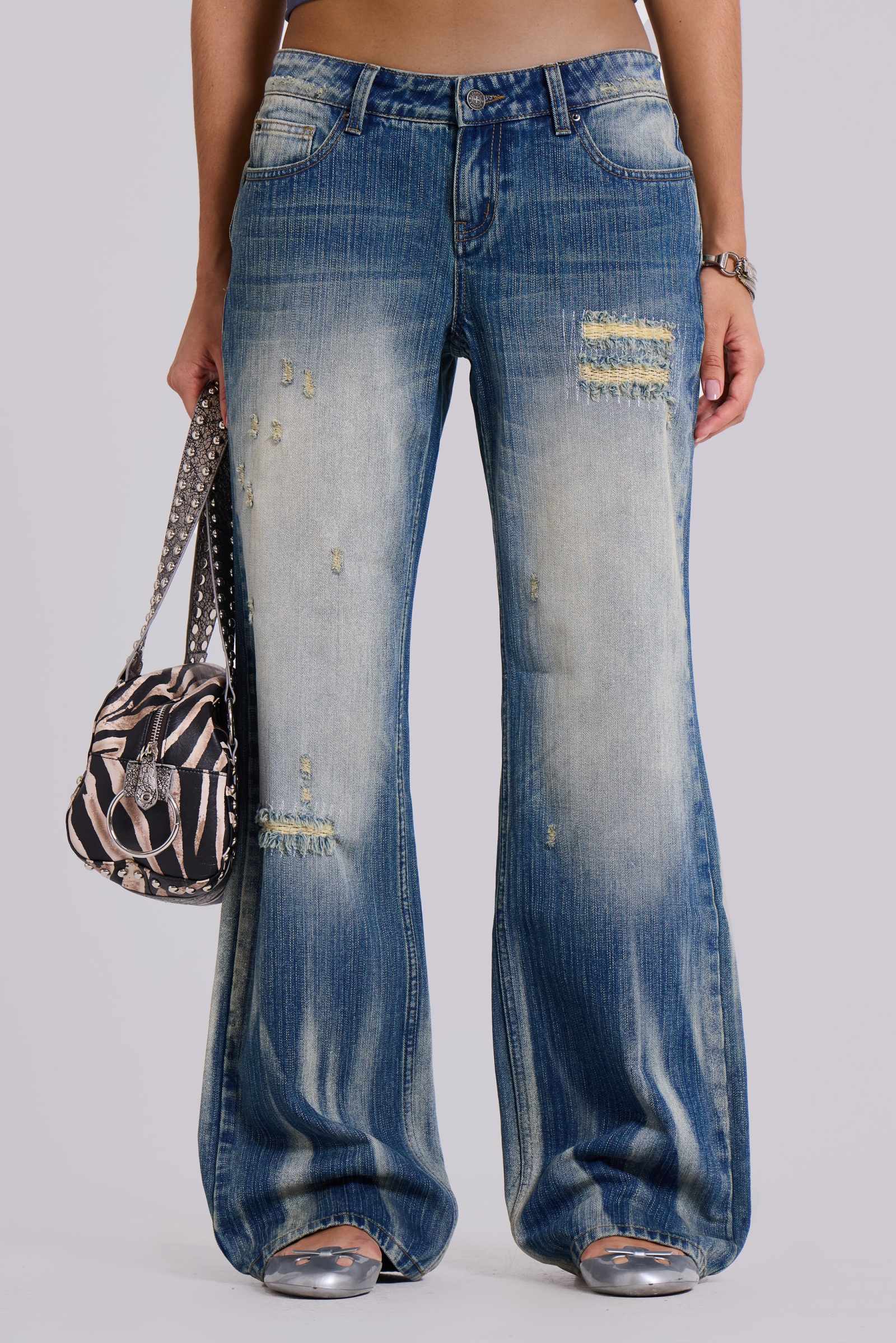 Hunter Loose Straight Leg Jeans in Blue Wash