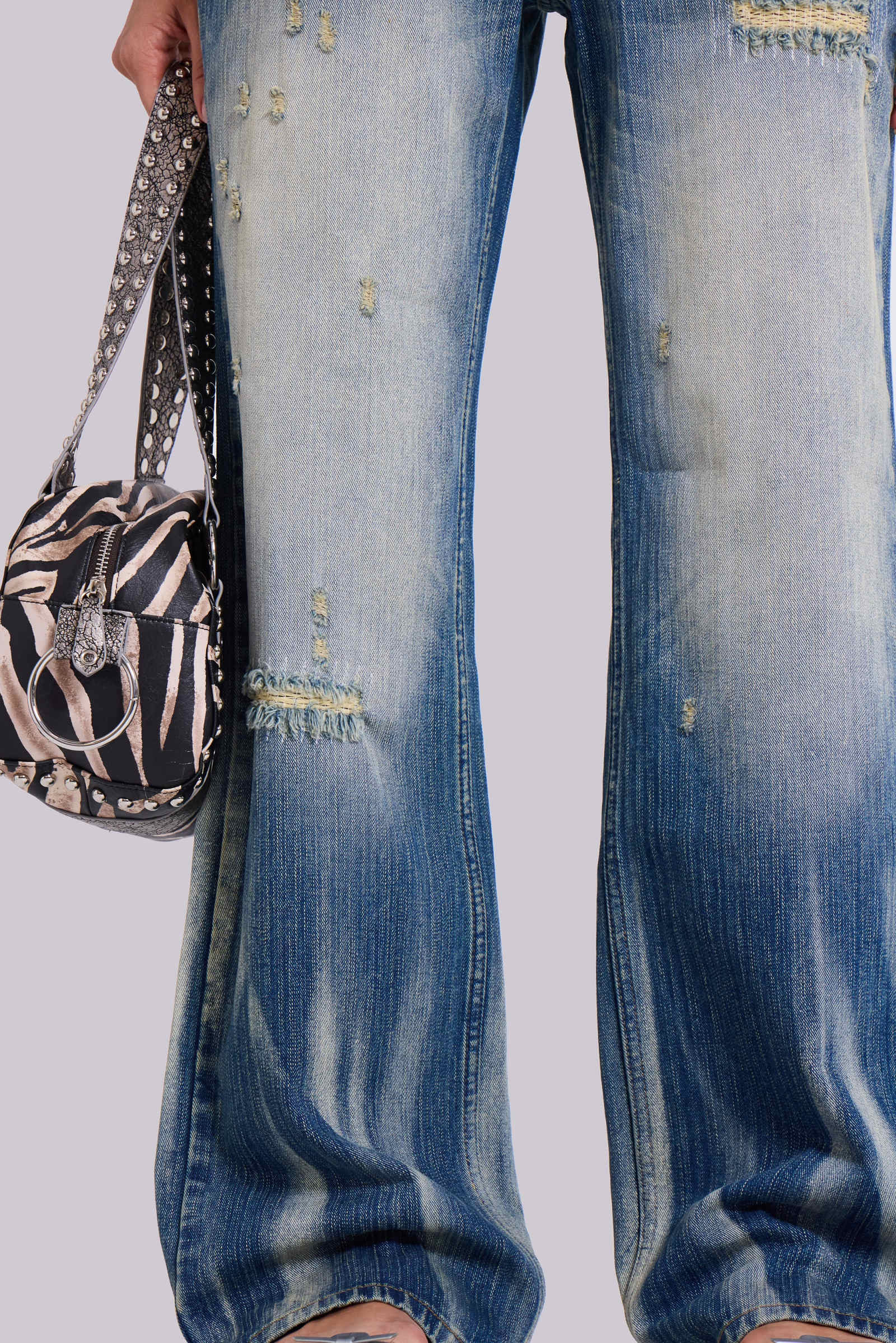 Hunter Loose Straight Leg Jeans in Blue Wash