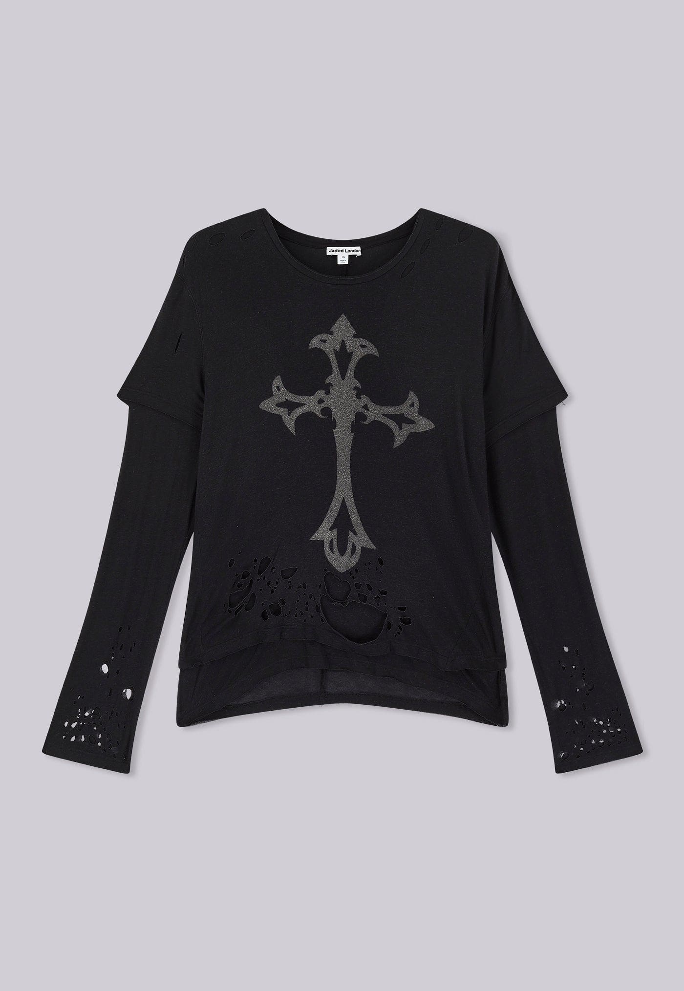 Dropout Double Layer Top | Jaded London | Clothing