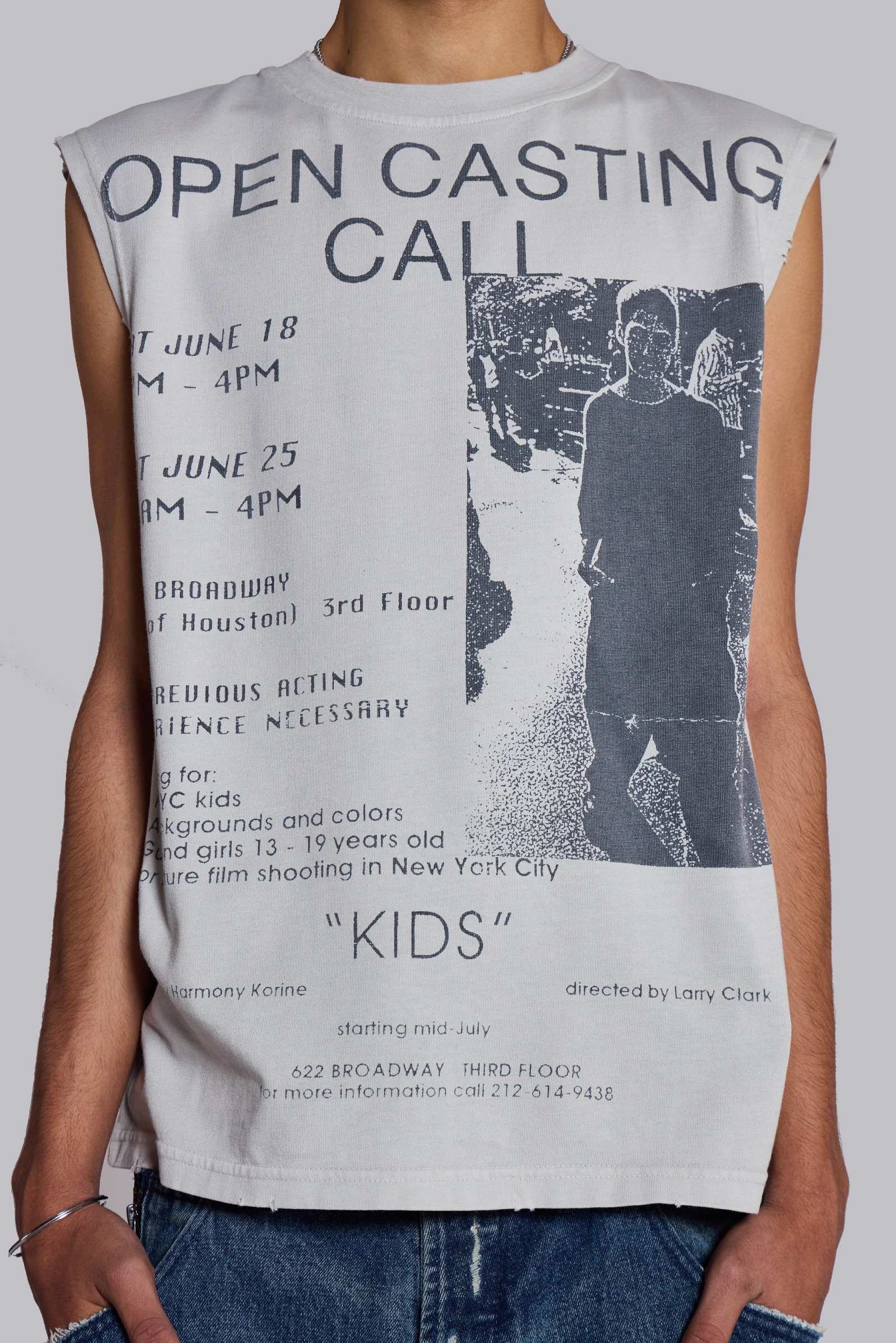 Open Casting White Tank Top