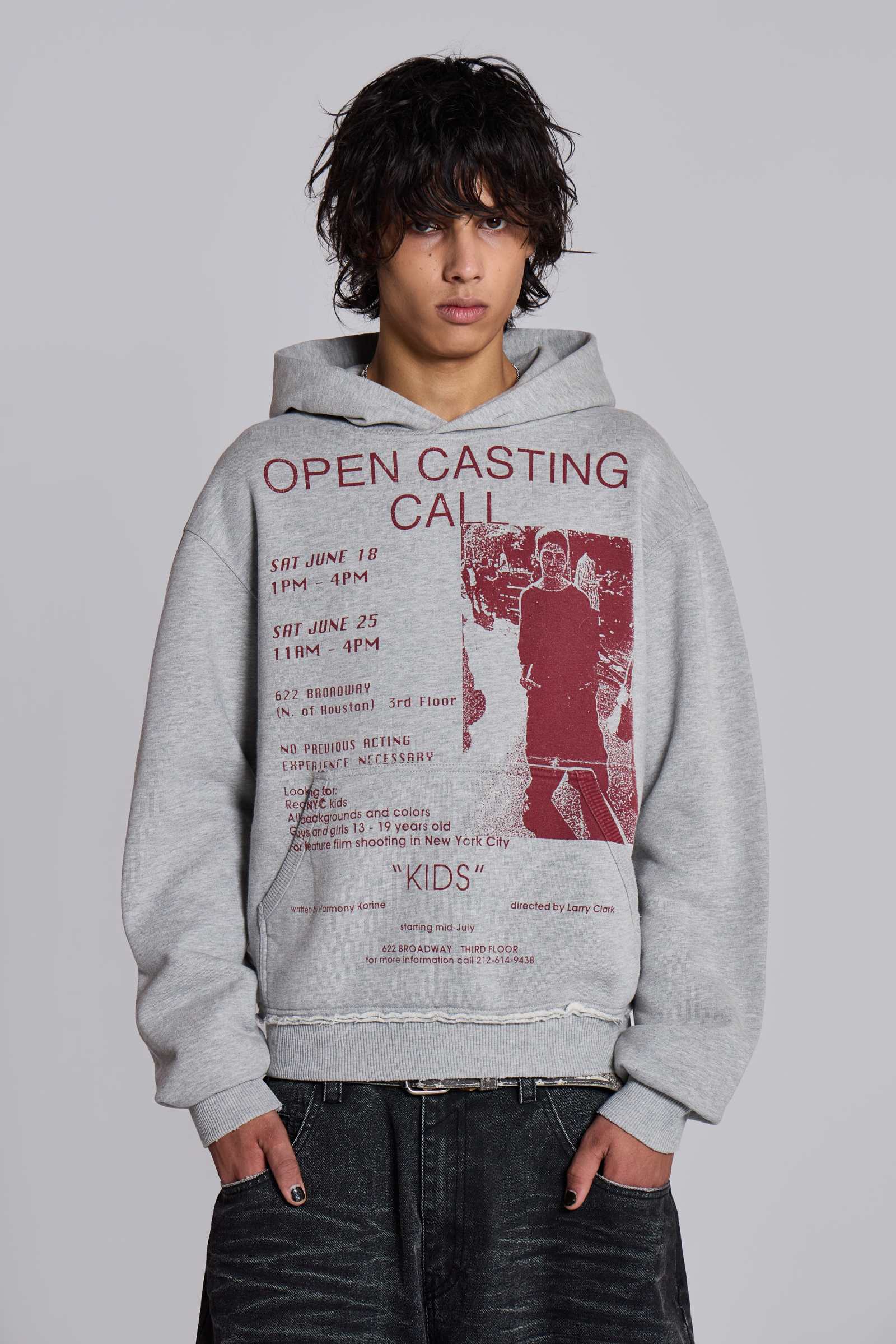 Open Casting Grey Marl Hoodie
