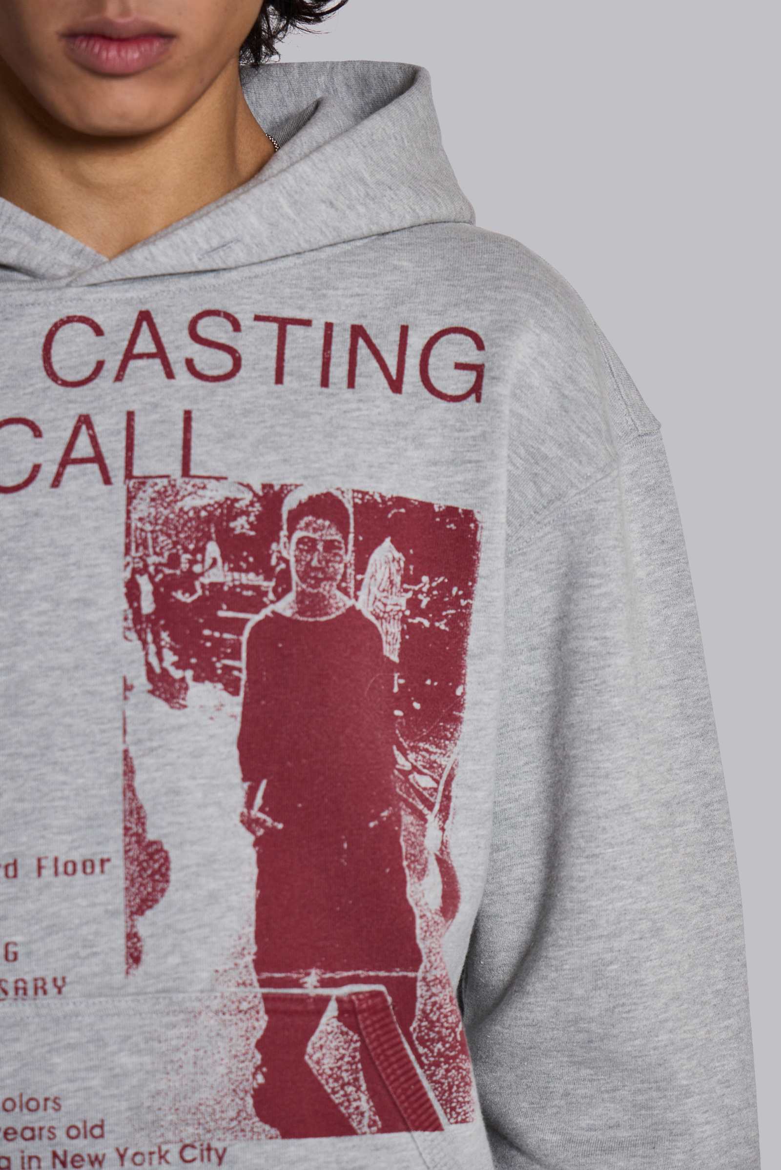 Open Casting Grey Marl Hoodie