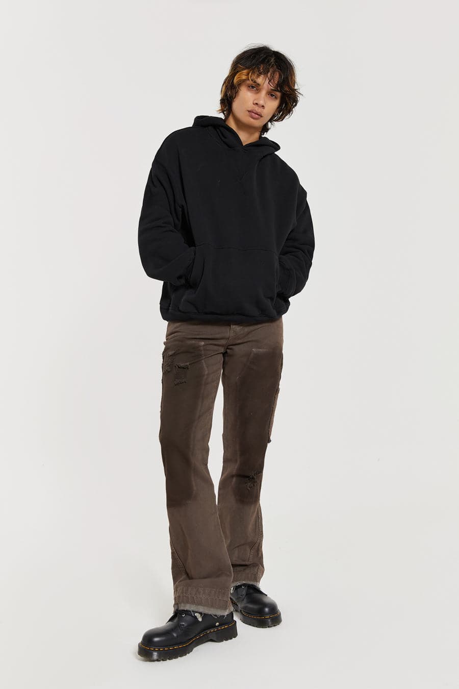 Shop Vintage Brown Rodeo Flared Carpenters | Jaded London