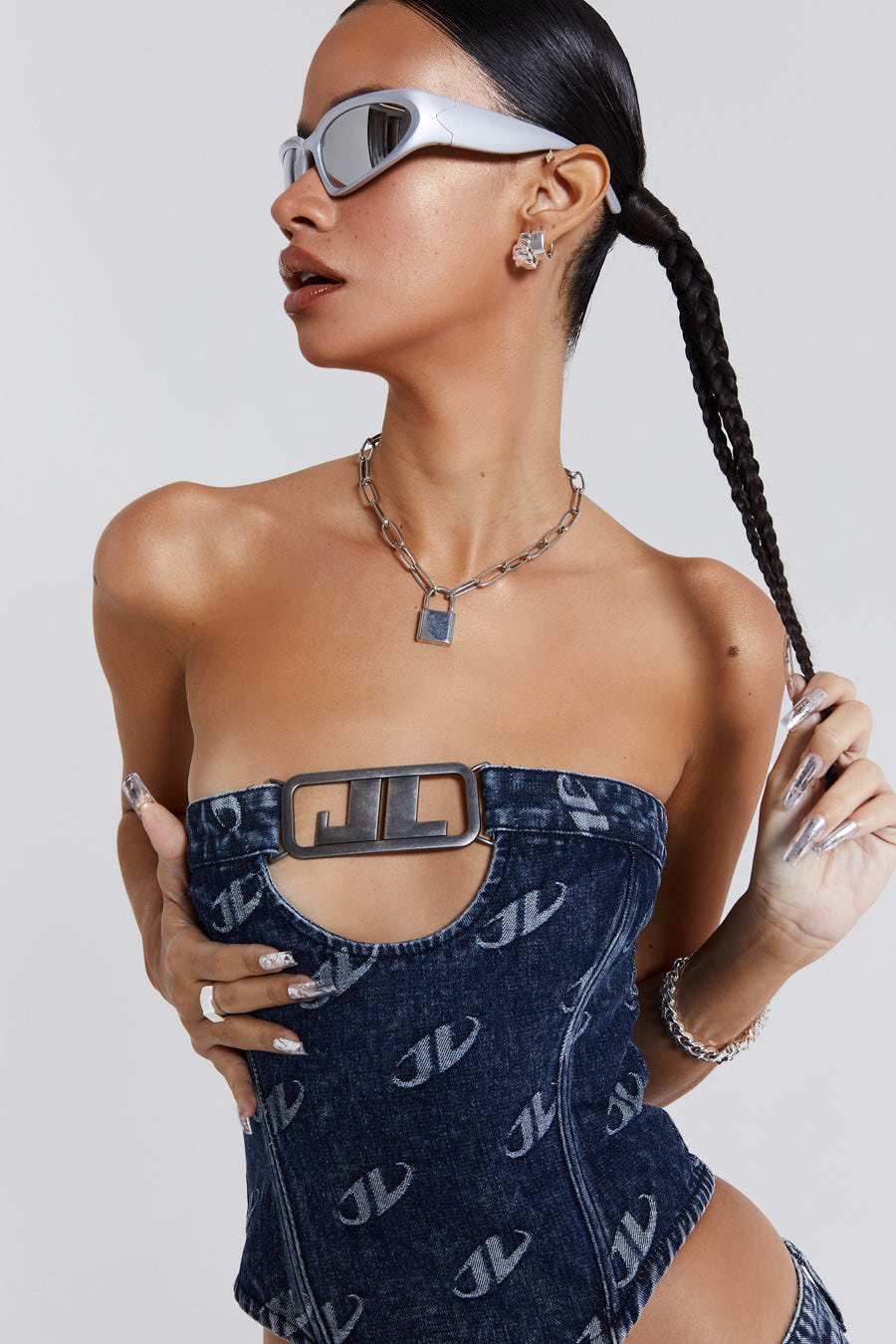 Jaded London Butterfly Denim Corset Top – Dolls Kill