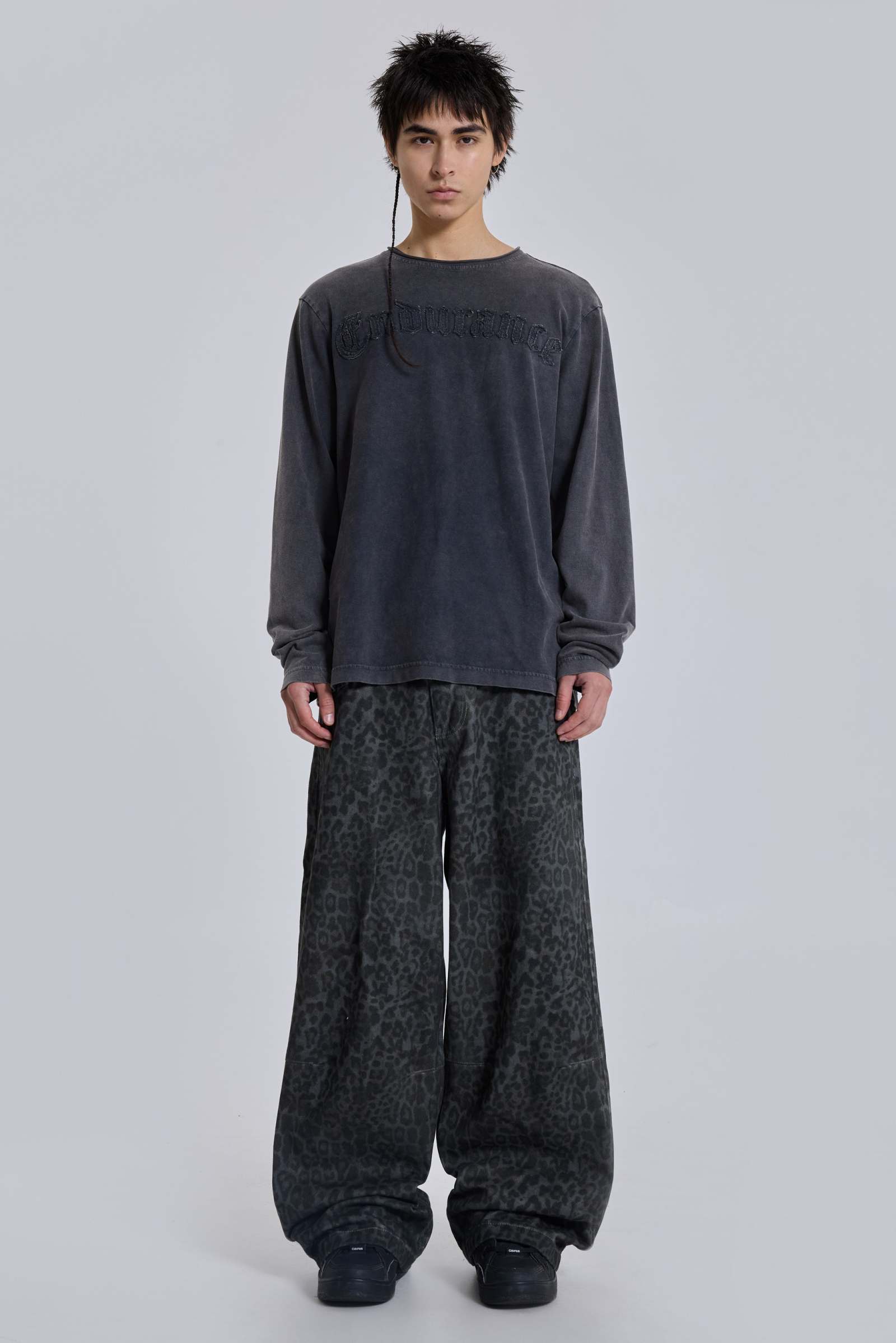 Charcoal Leopard Fade Colossus Jeans