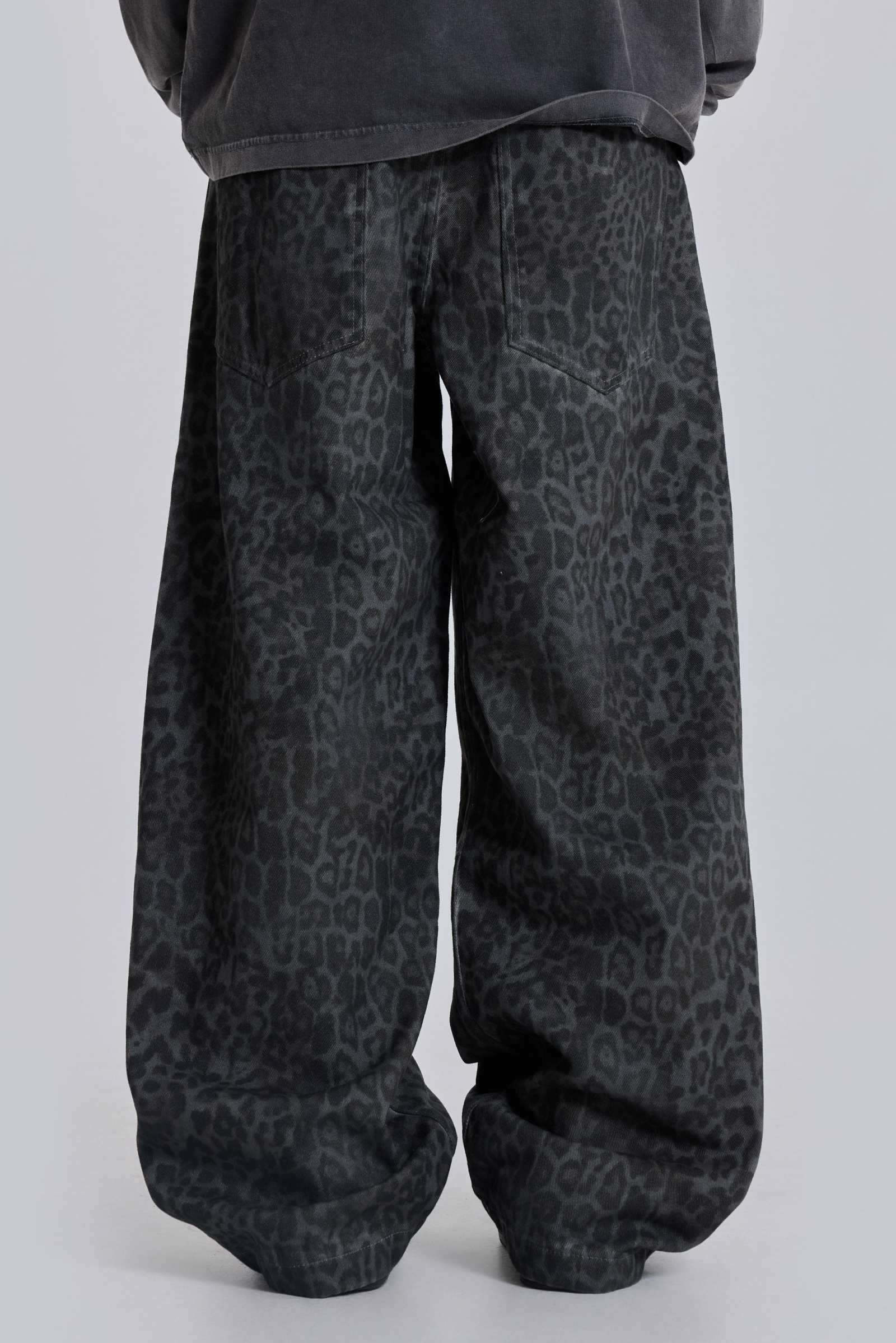 Charcoal Leopard Fade Colossus Jeans