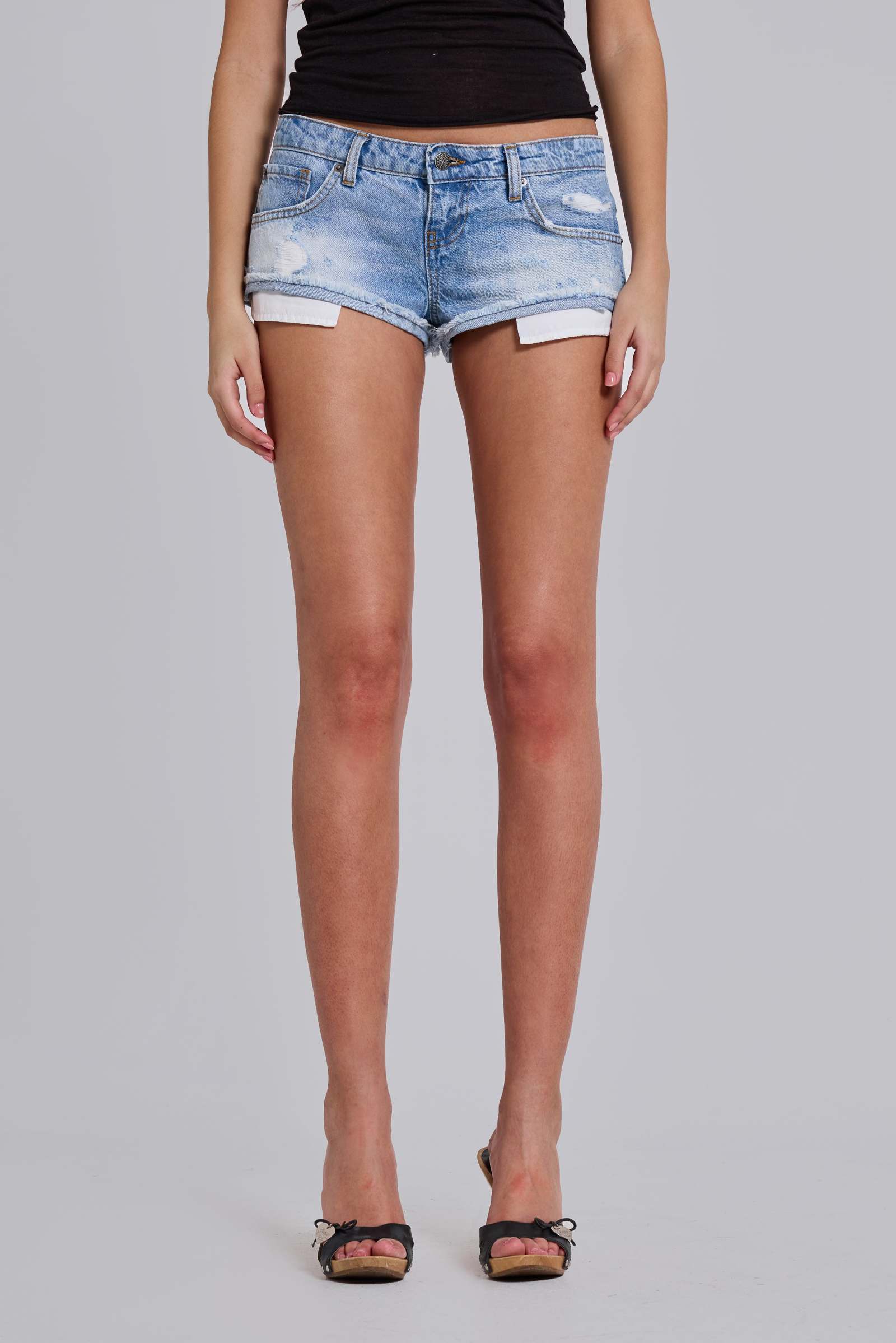 Rider Denim Mini Shorts