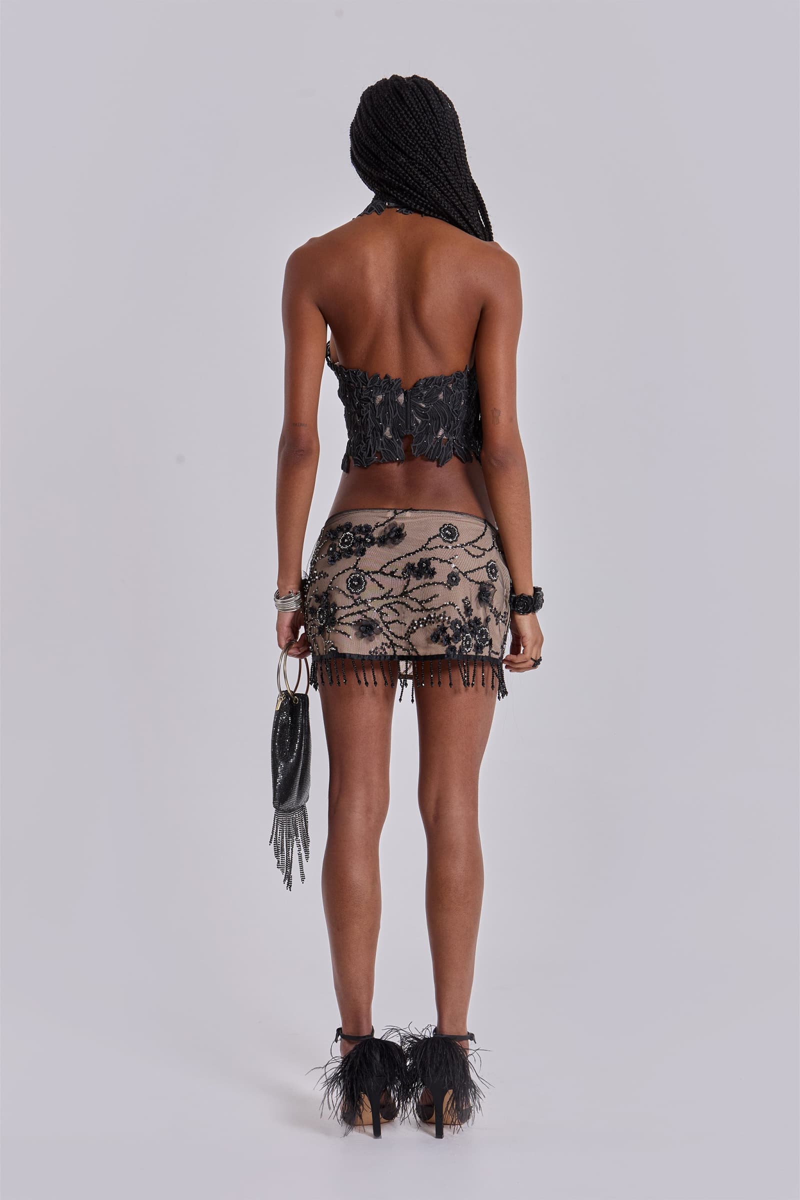 Ellora Embellished Mini Skirt