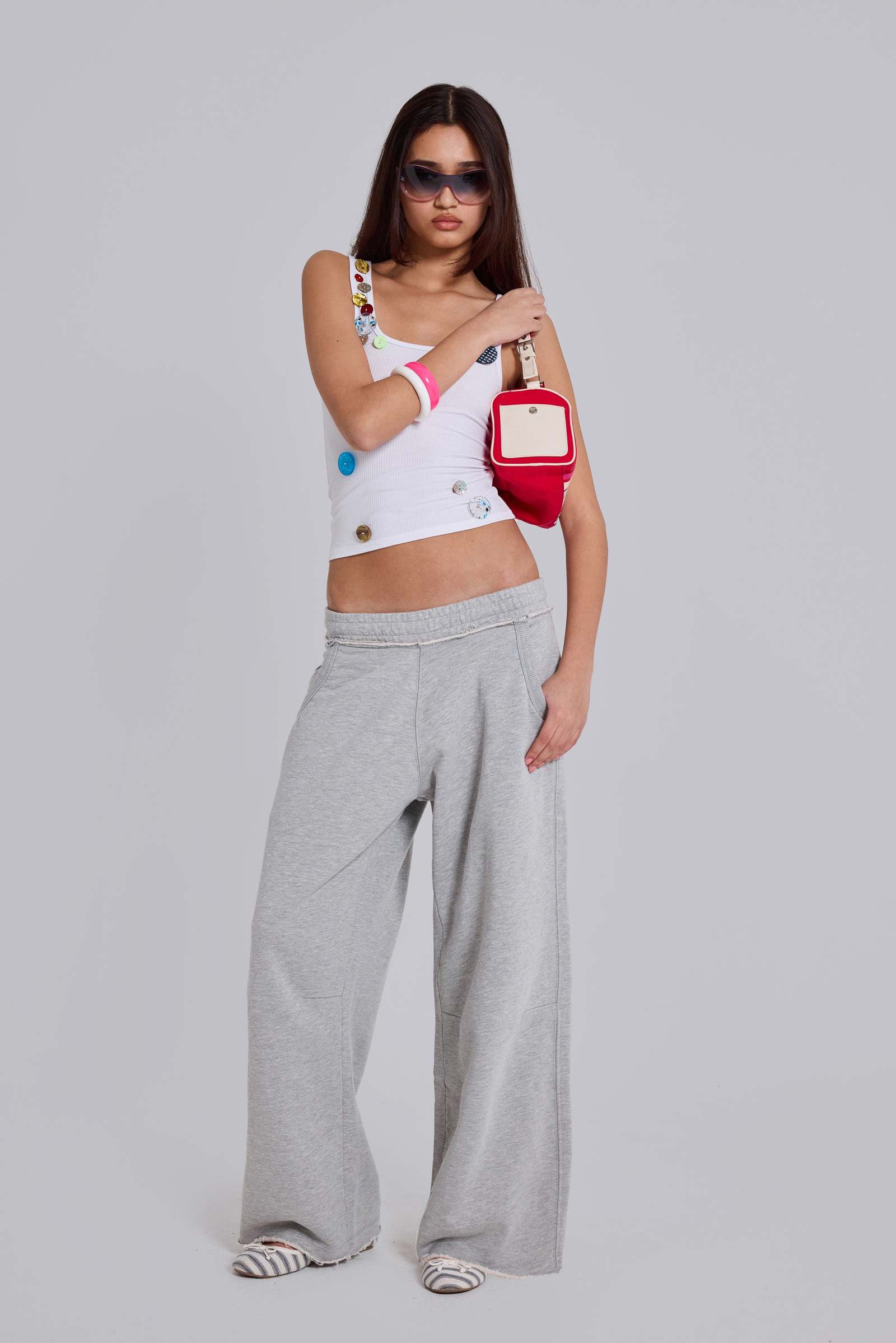 Grey Marl Baggy Monster Joggers