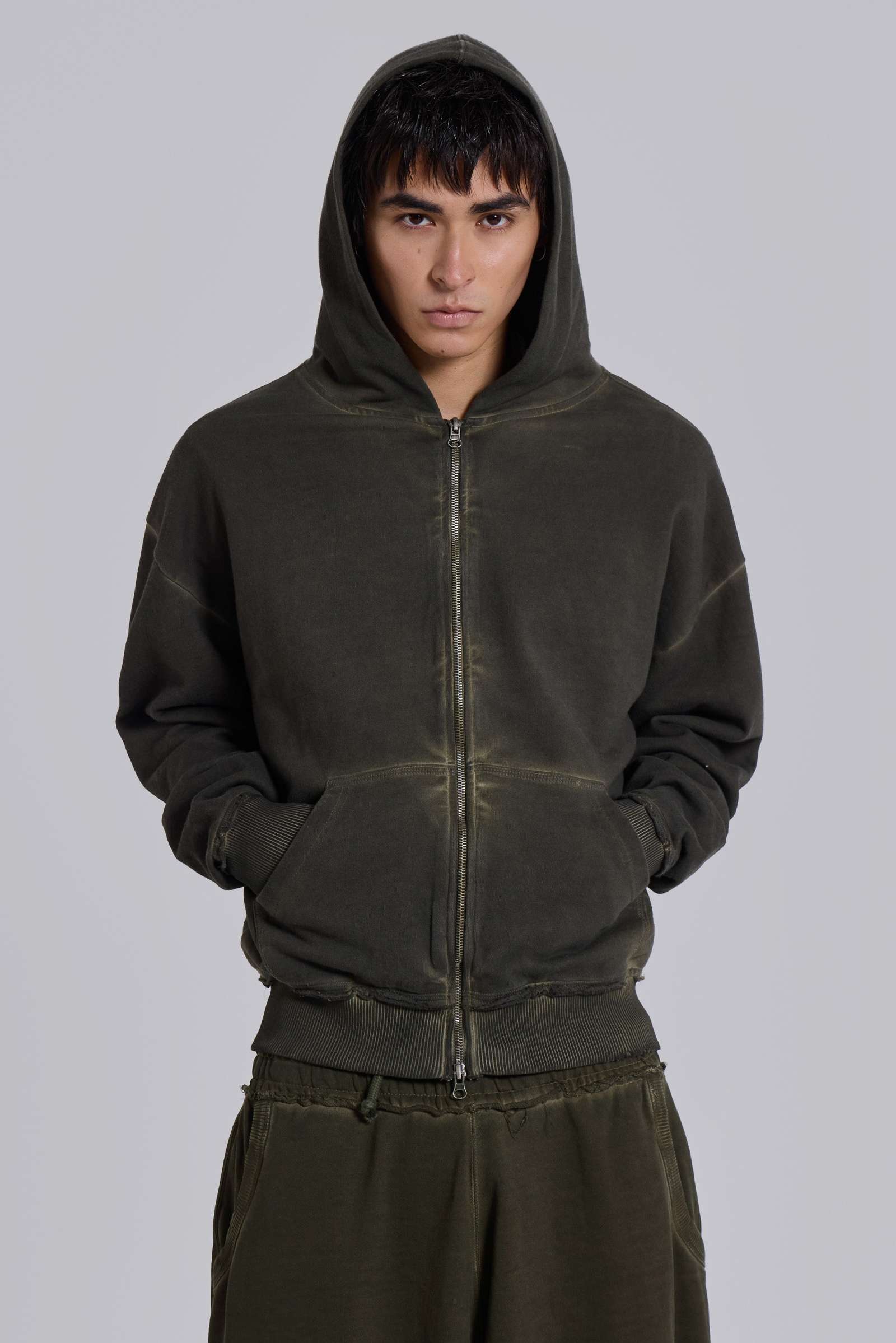 Khaki Oversized Monster Hoodie