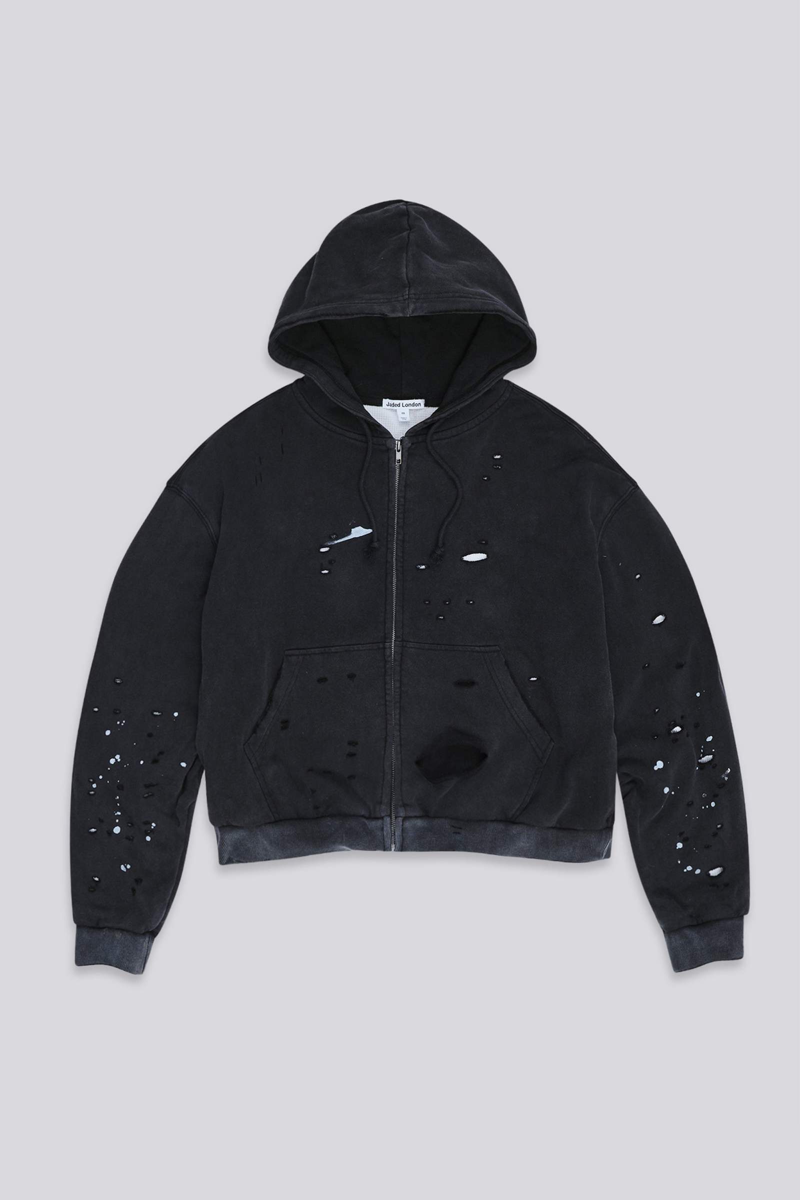 Sun Faded Waffle Lined Zip Hoodie