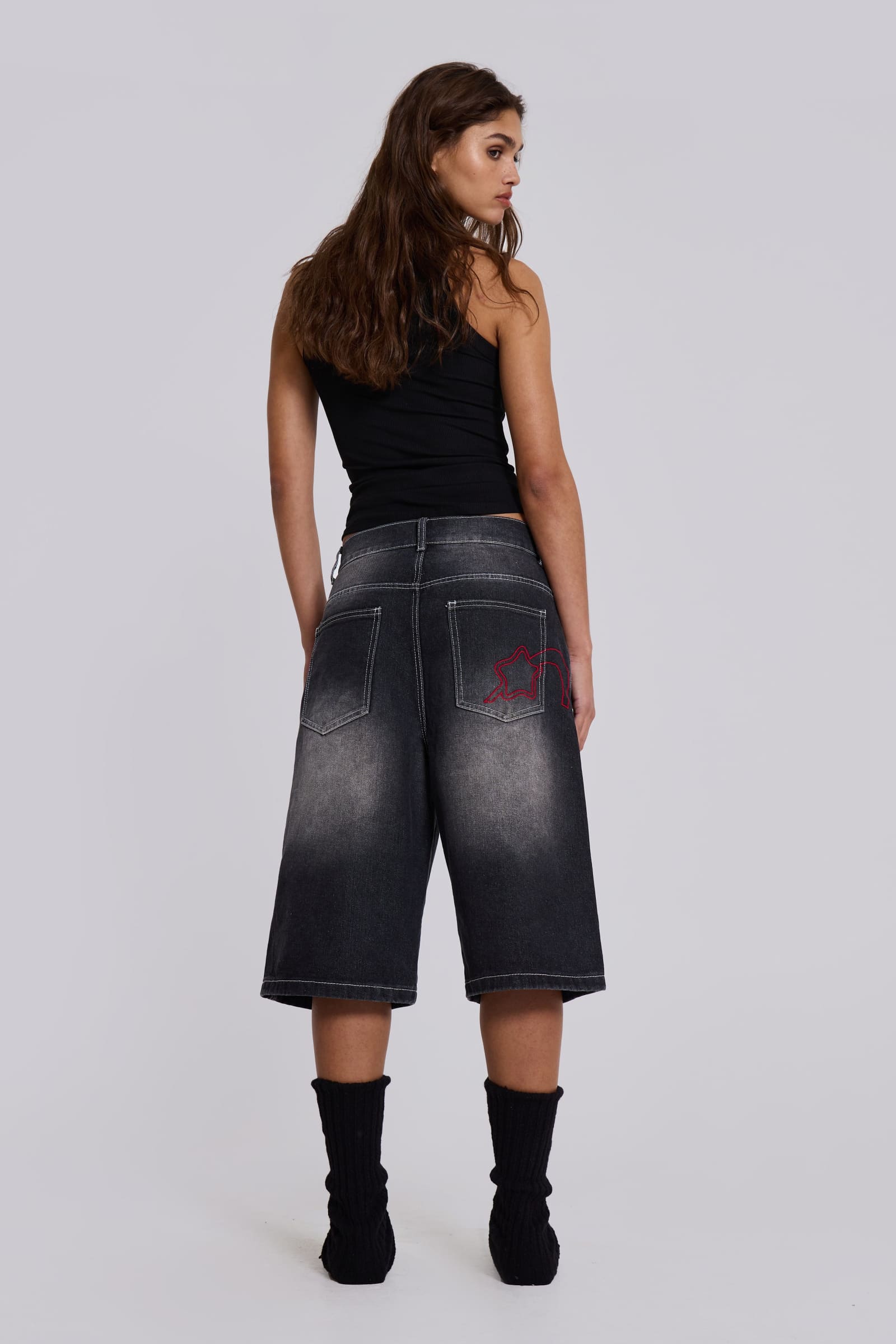 Washed Black Jumbo Jorts