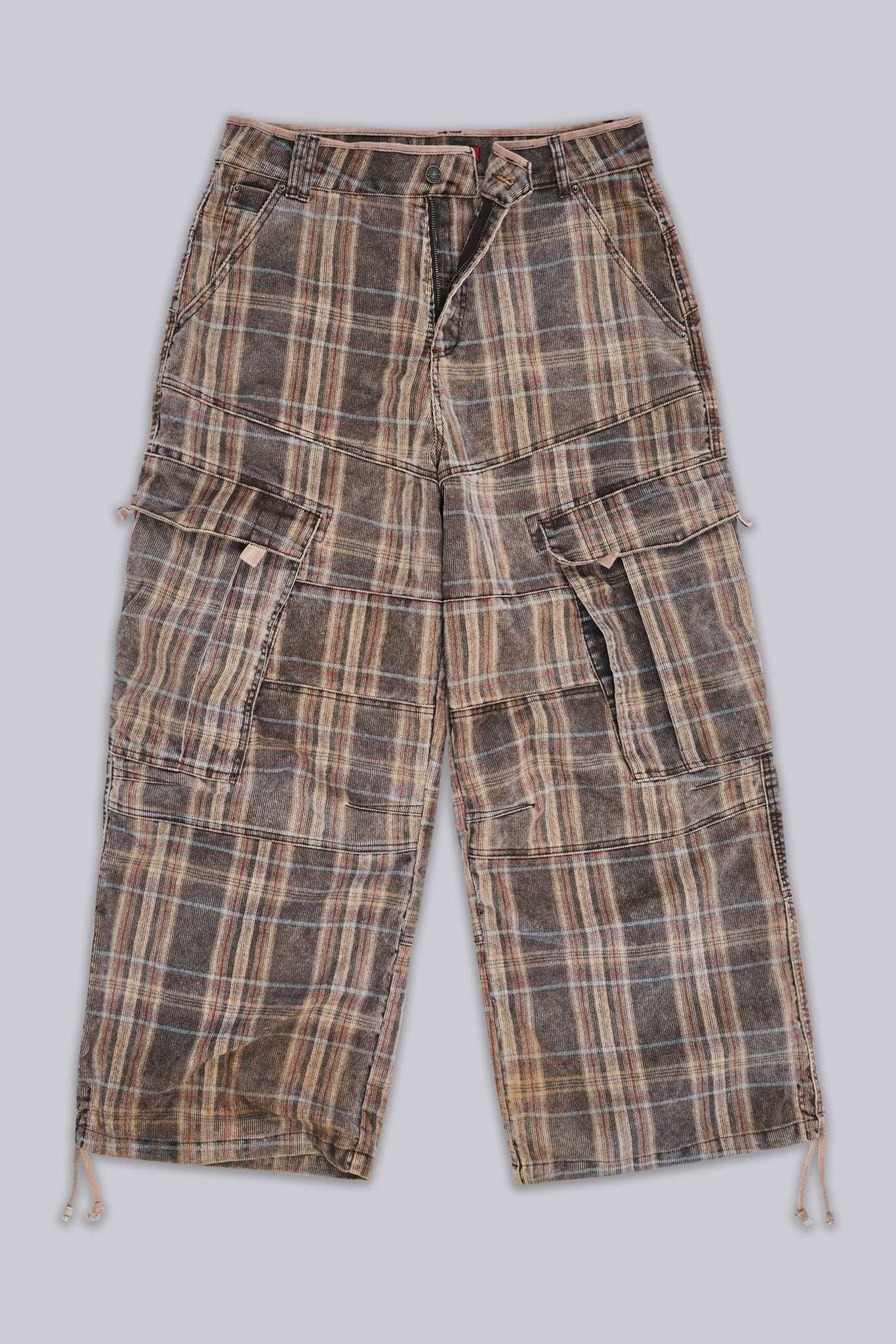 Brown Check Cadet Cargos