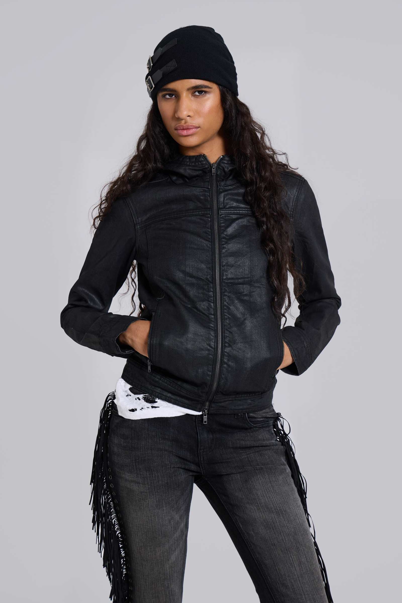 Bedrock Waxed Hooded Denim Jacket