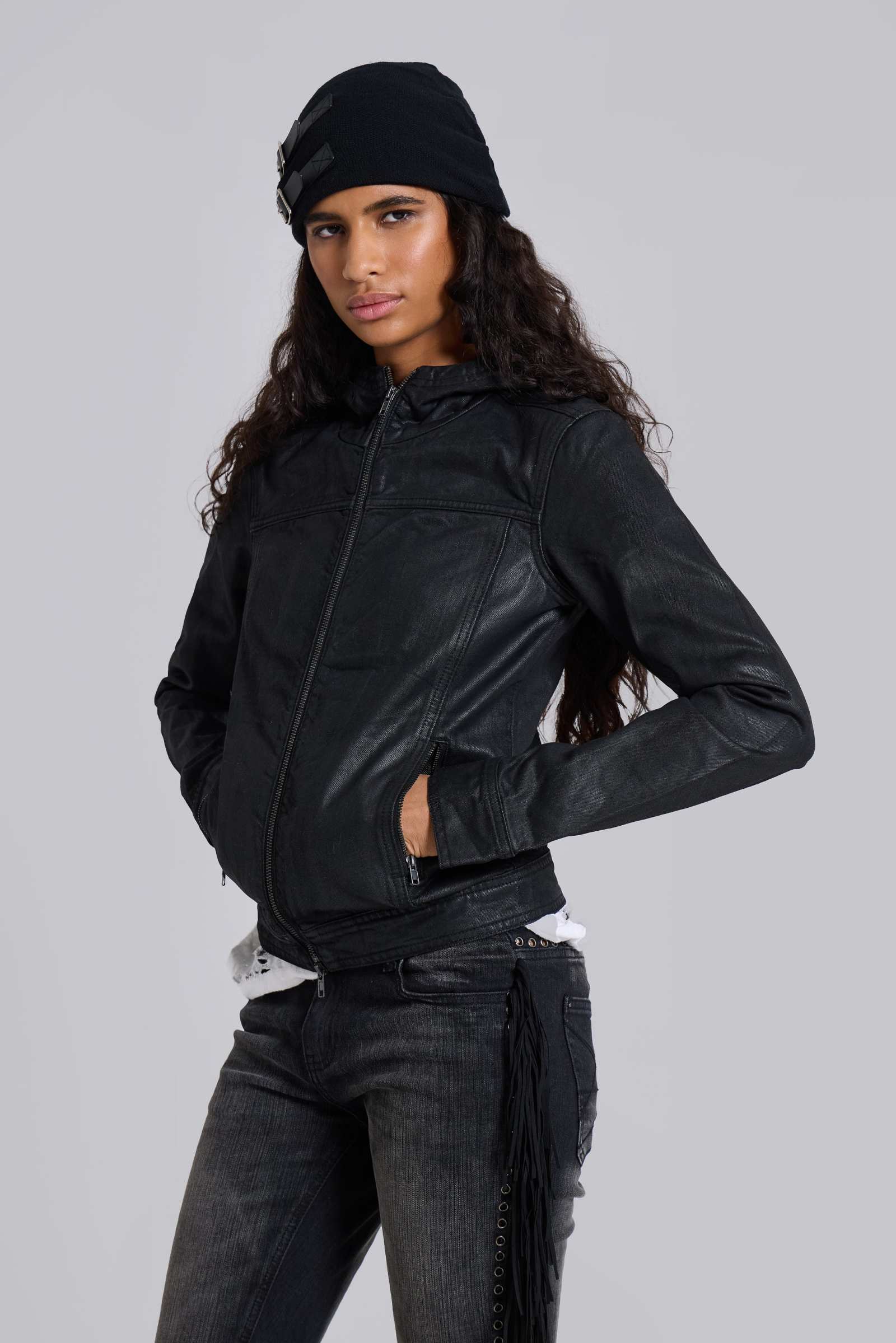 Bedrock Waxed Hooded Denim Jacket