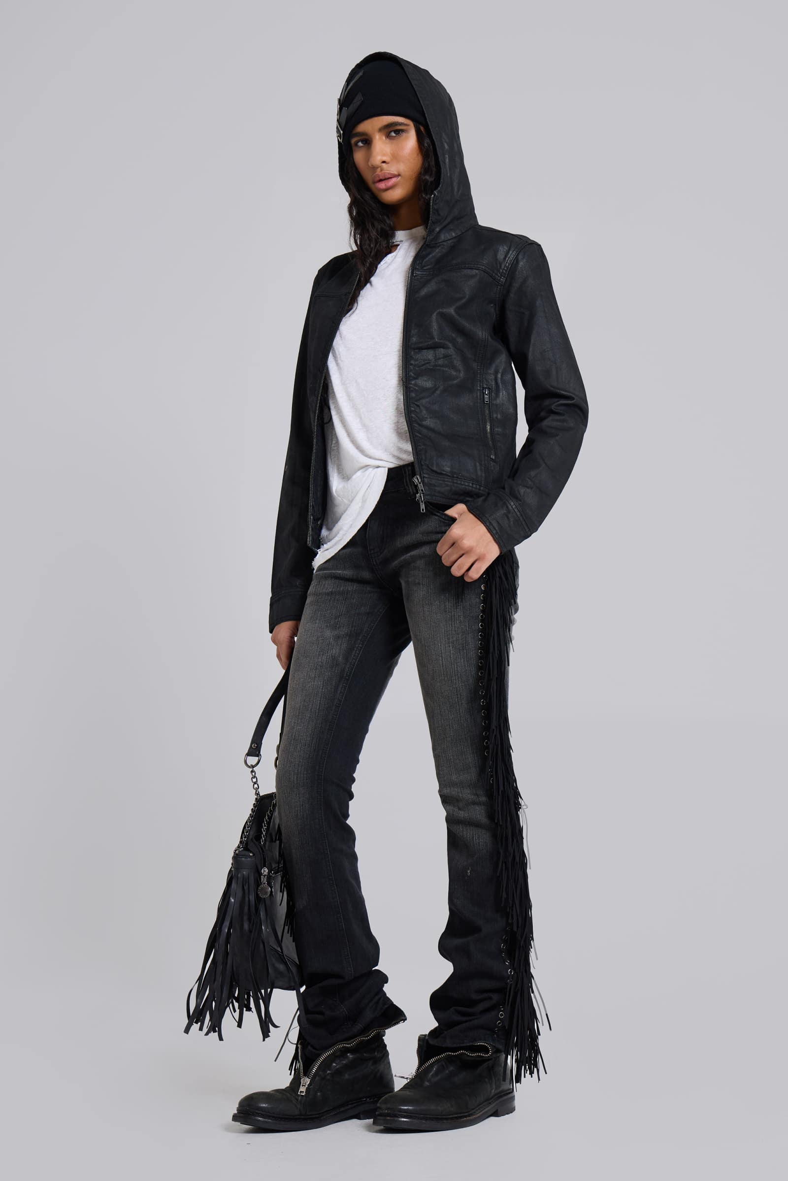 Bedrock Waxed Hooded Denim Jacket