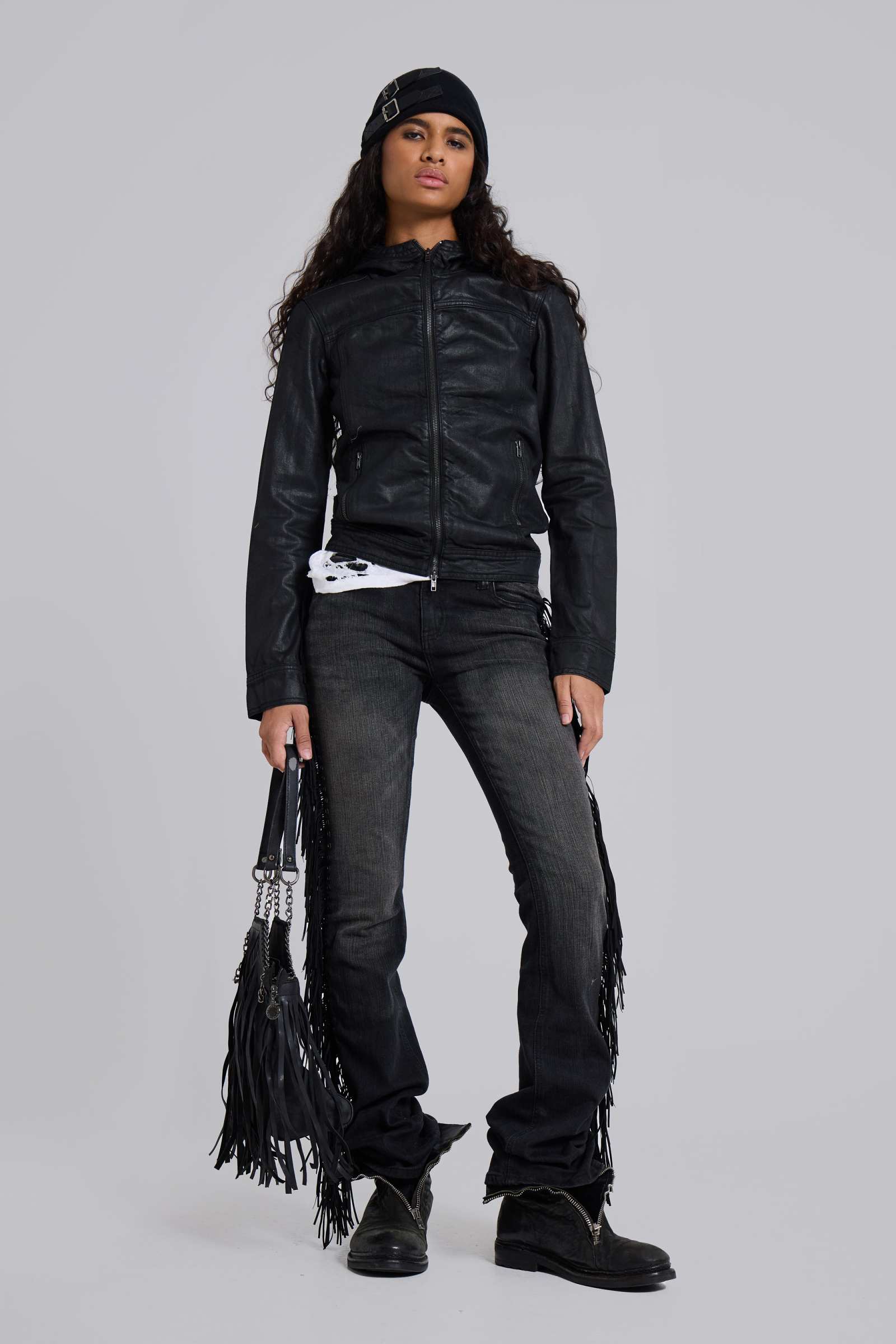 Bedrock Waxed Hooded Denim Jacket