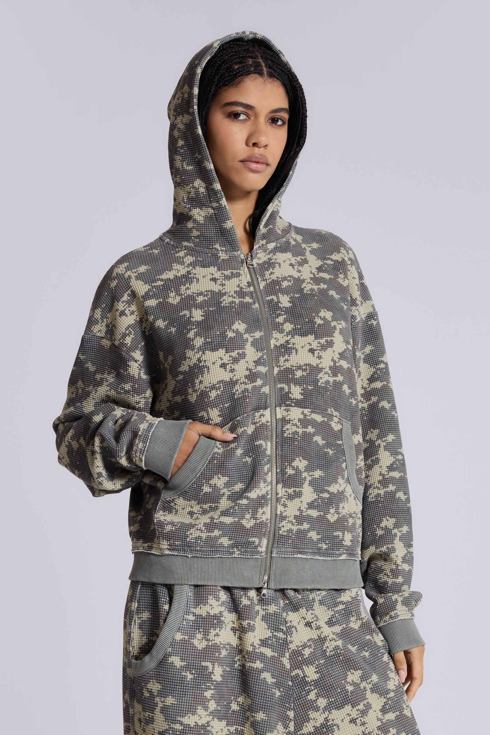 Digi Camo Waffle Hoodie