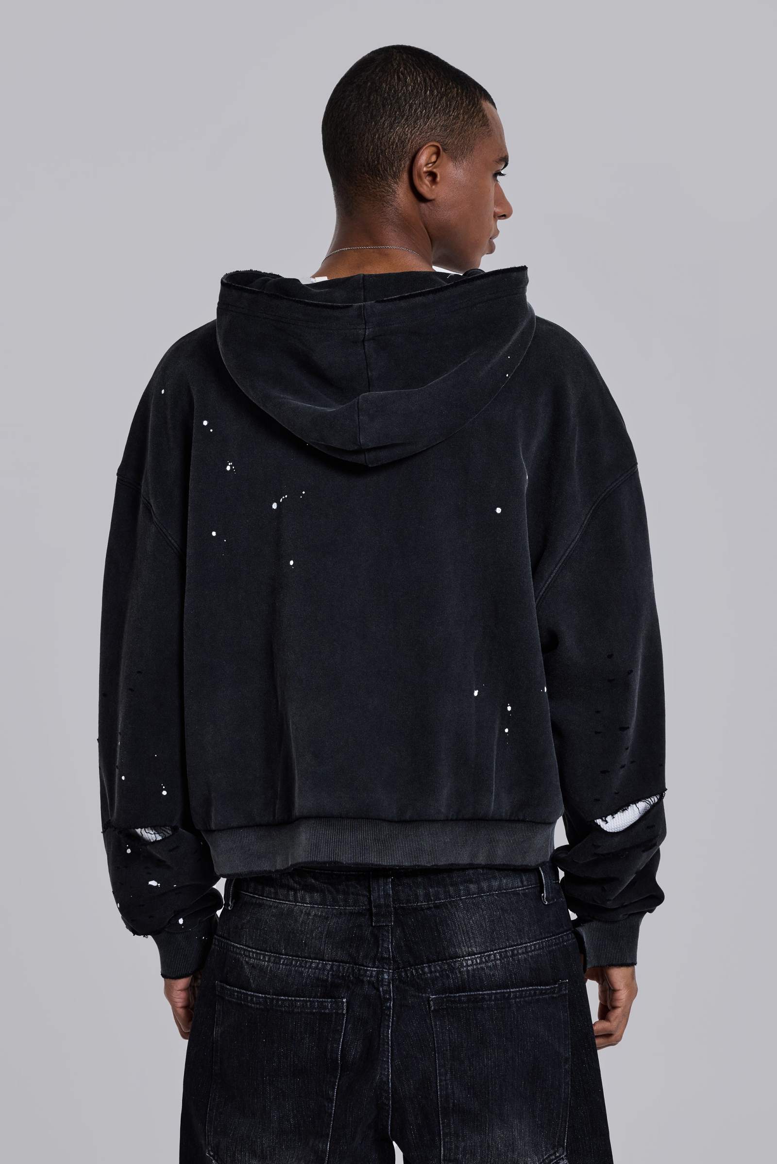 Sun Faded Waffle Lined Zip Hoodie