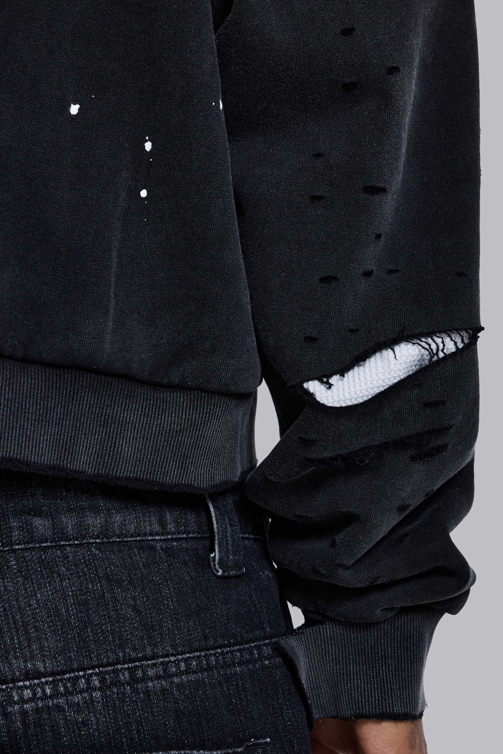 Sun Faded Waffle Lined Zip Hoodie