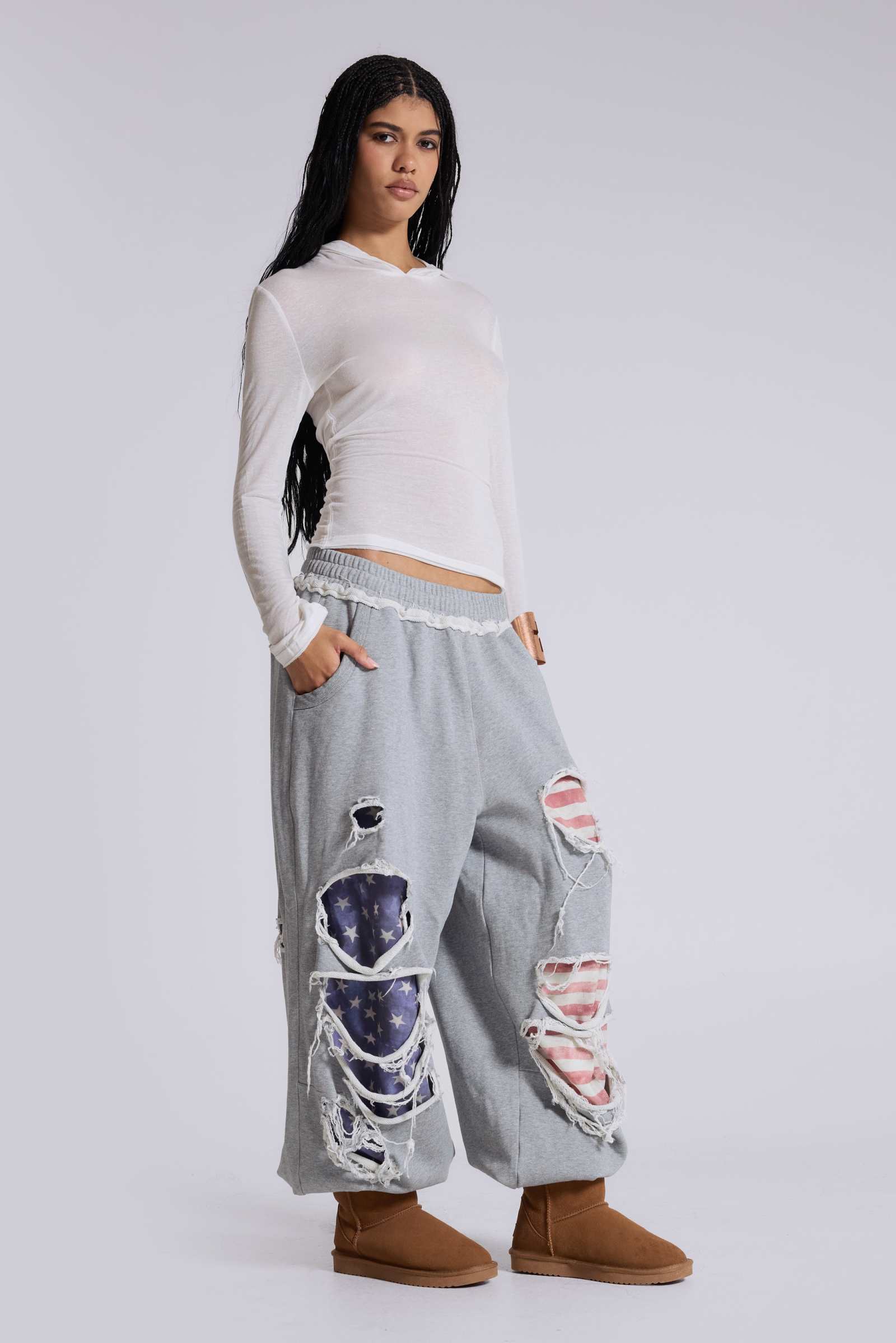 White Marl Mist Hoodie