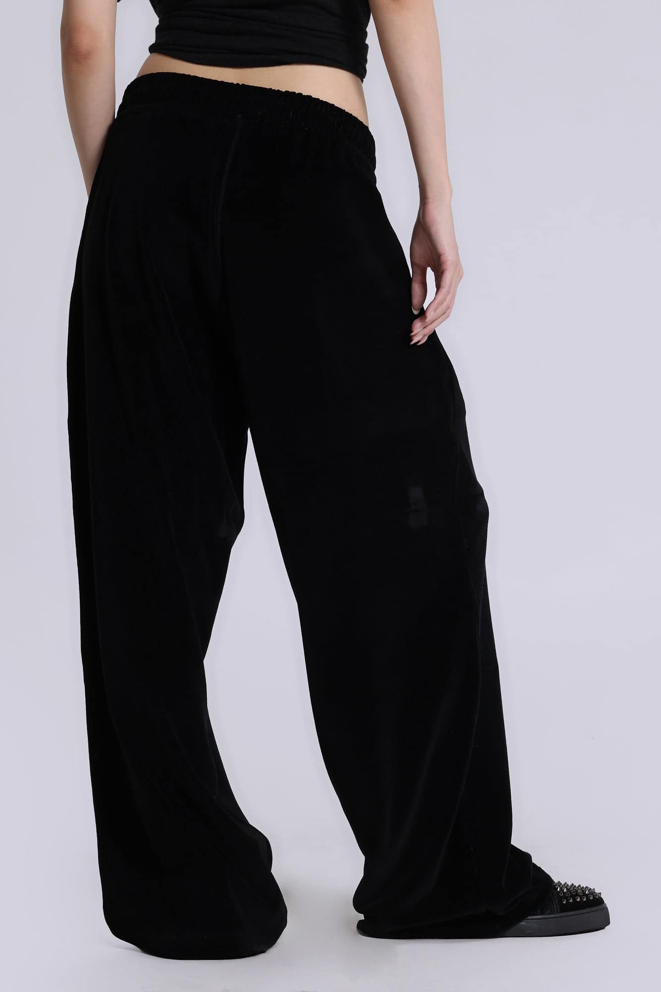 Denim Wash Velour Monster Joggers