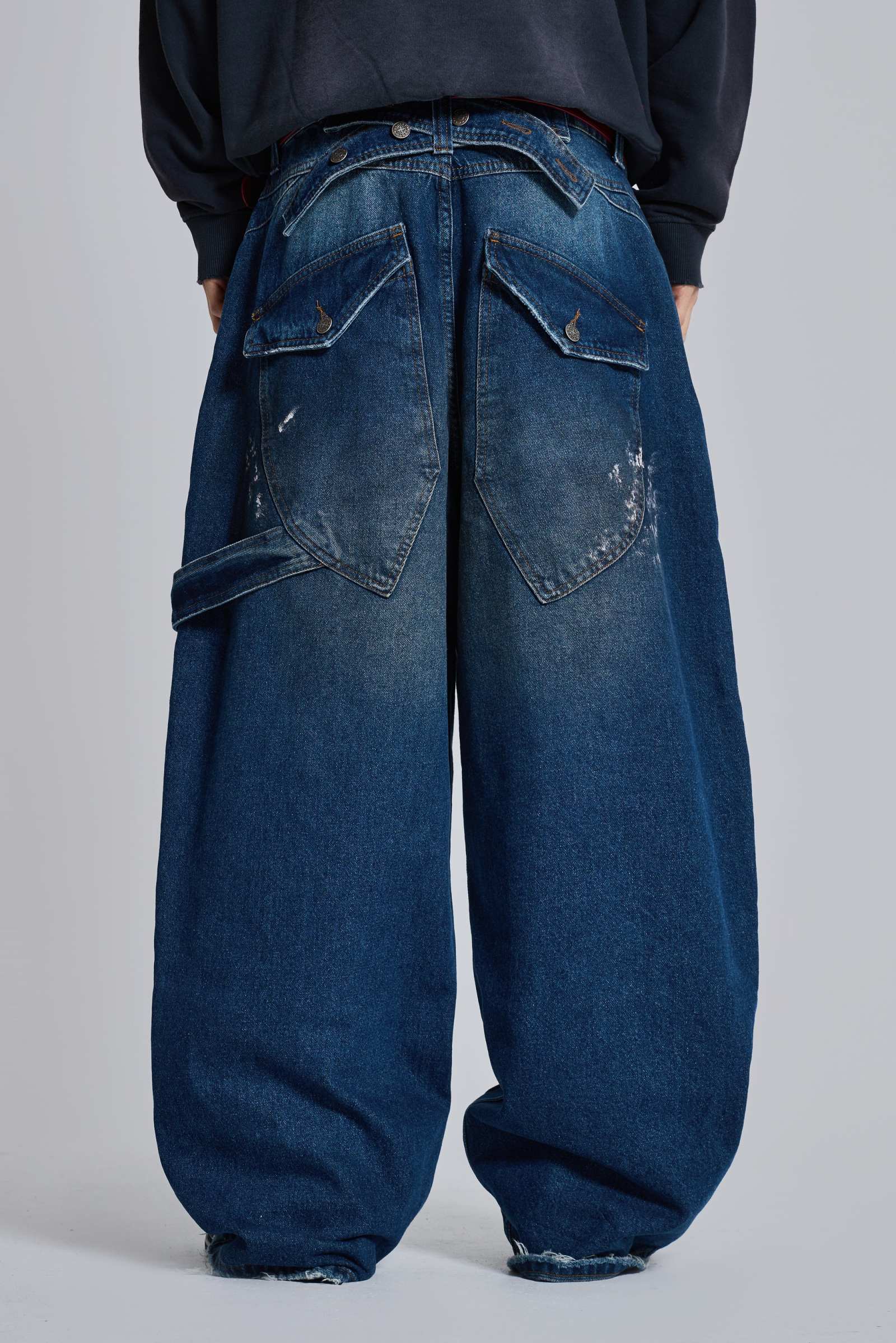 Splatter Cinch Carpenter Jeans