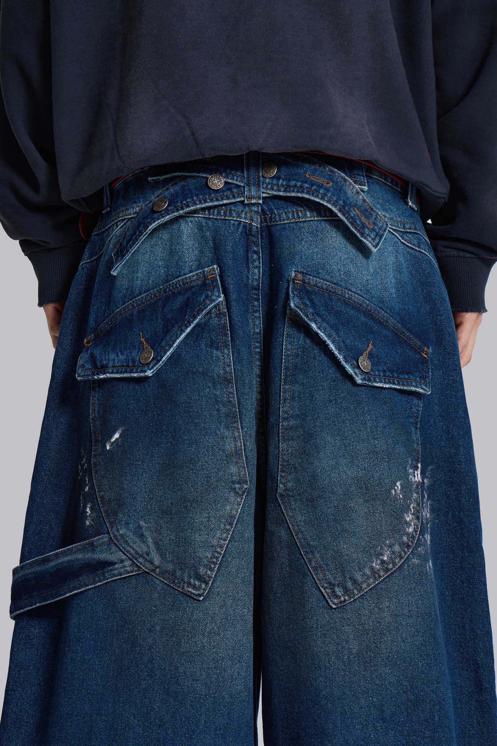 Splatter Cinch Carpenter Jeans