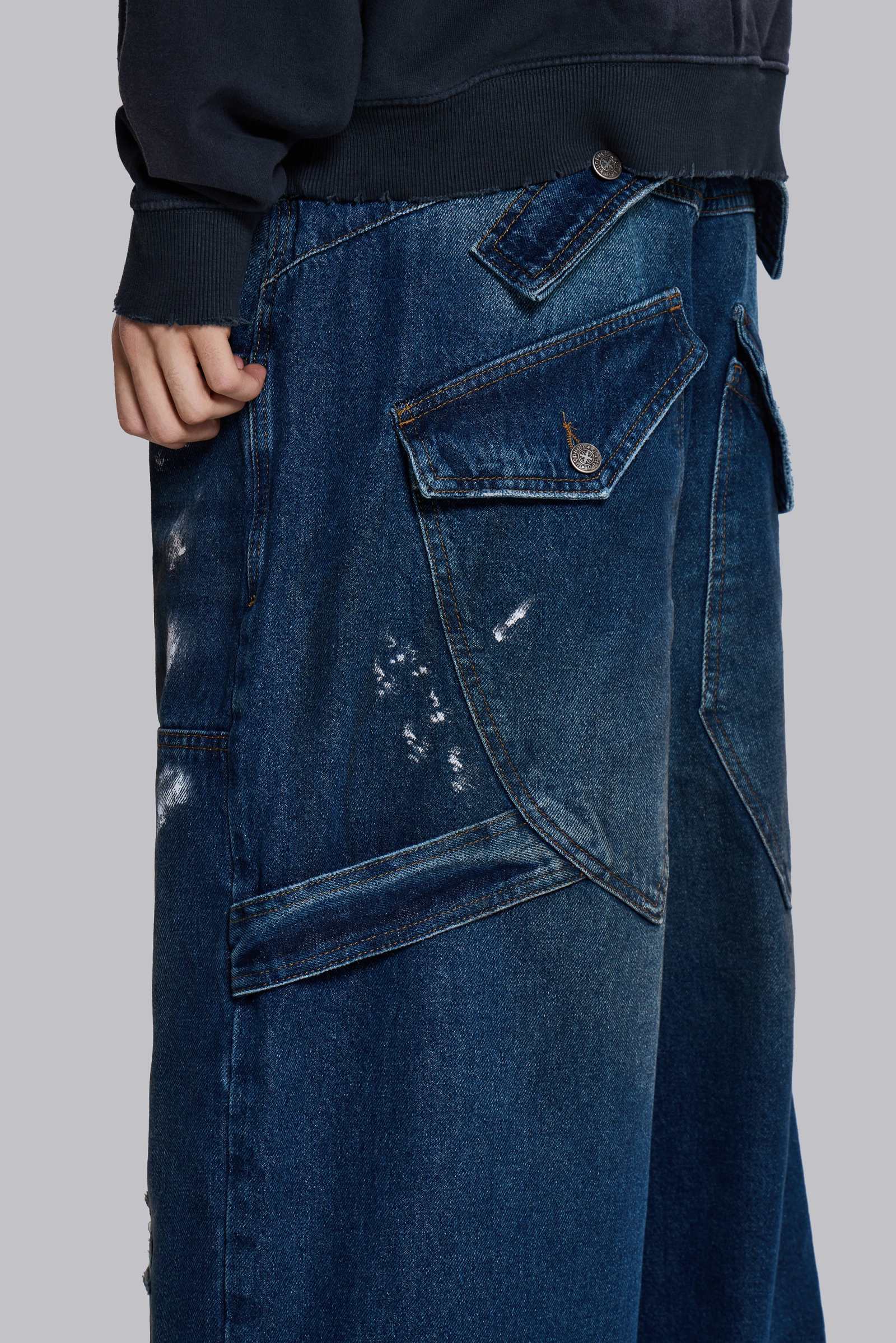 Splatter Cinch Carpenter Jeans