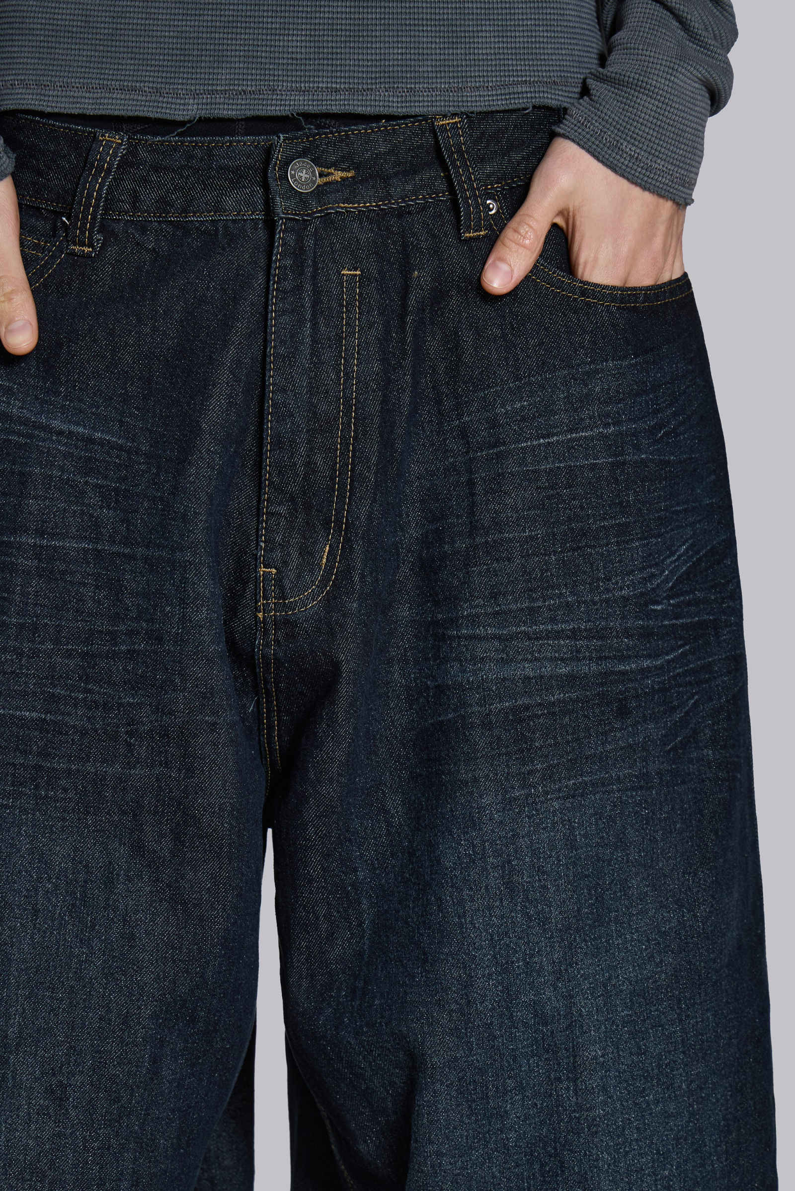 Creased Indigo XL Colossus Jeans