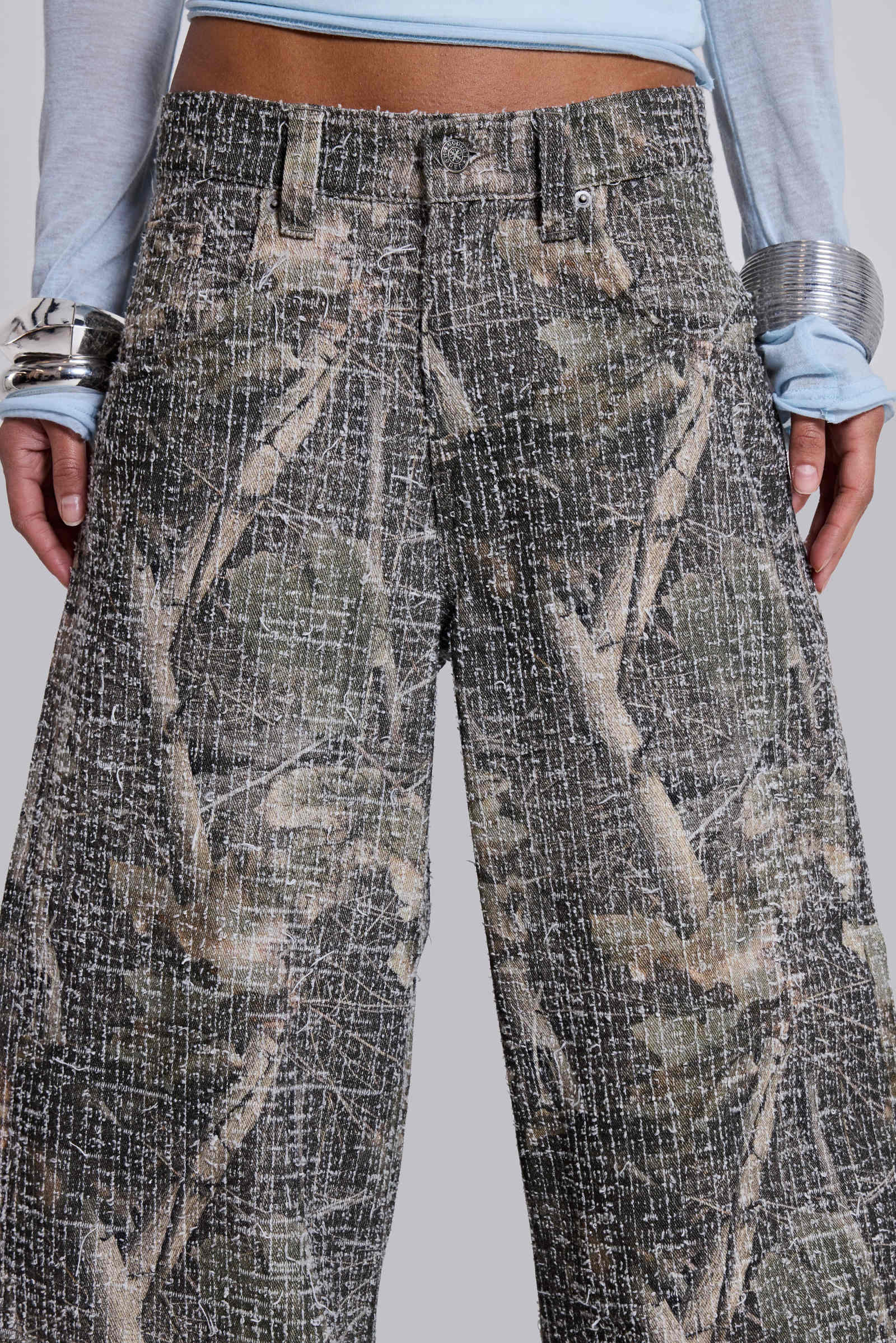 Needle Punch Woodland Camo Colossus Jeans