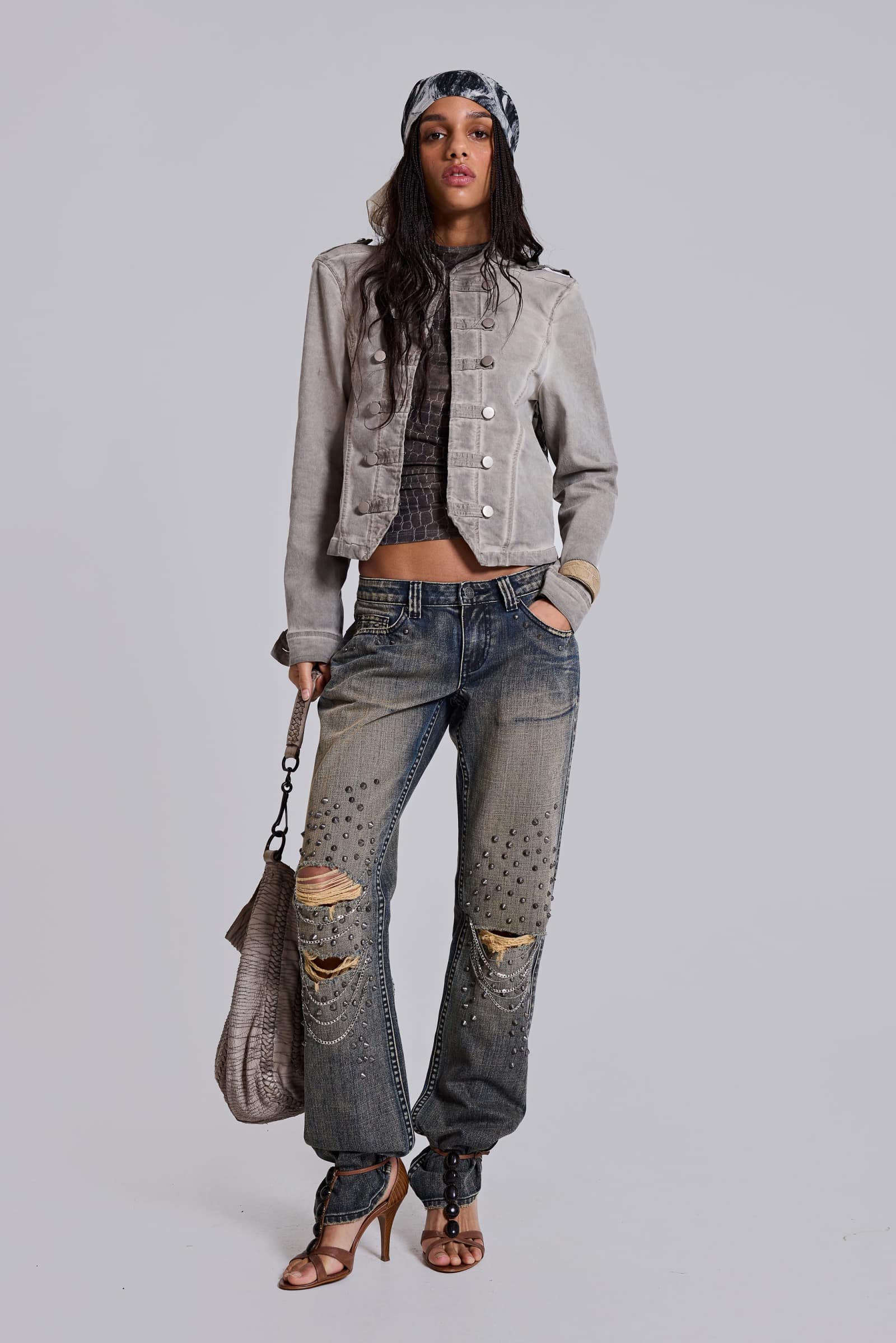 Rebel Military Jacket in Clay