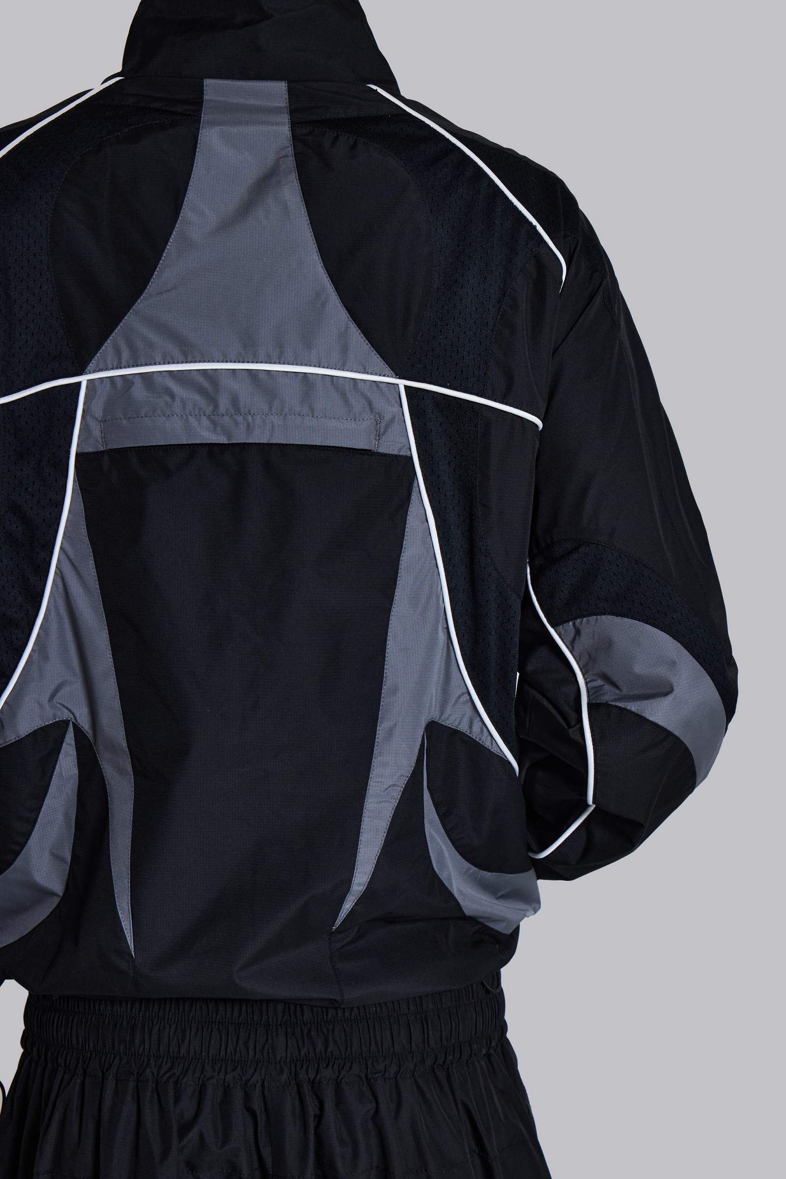 Black Panelled Vapor Jacket