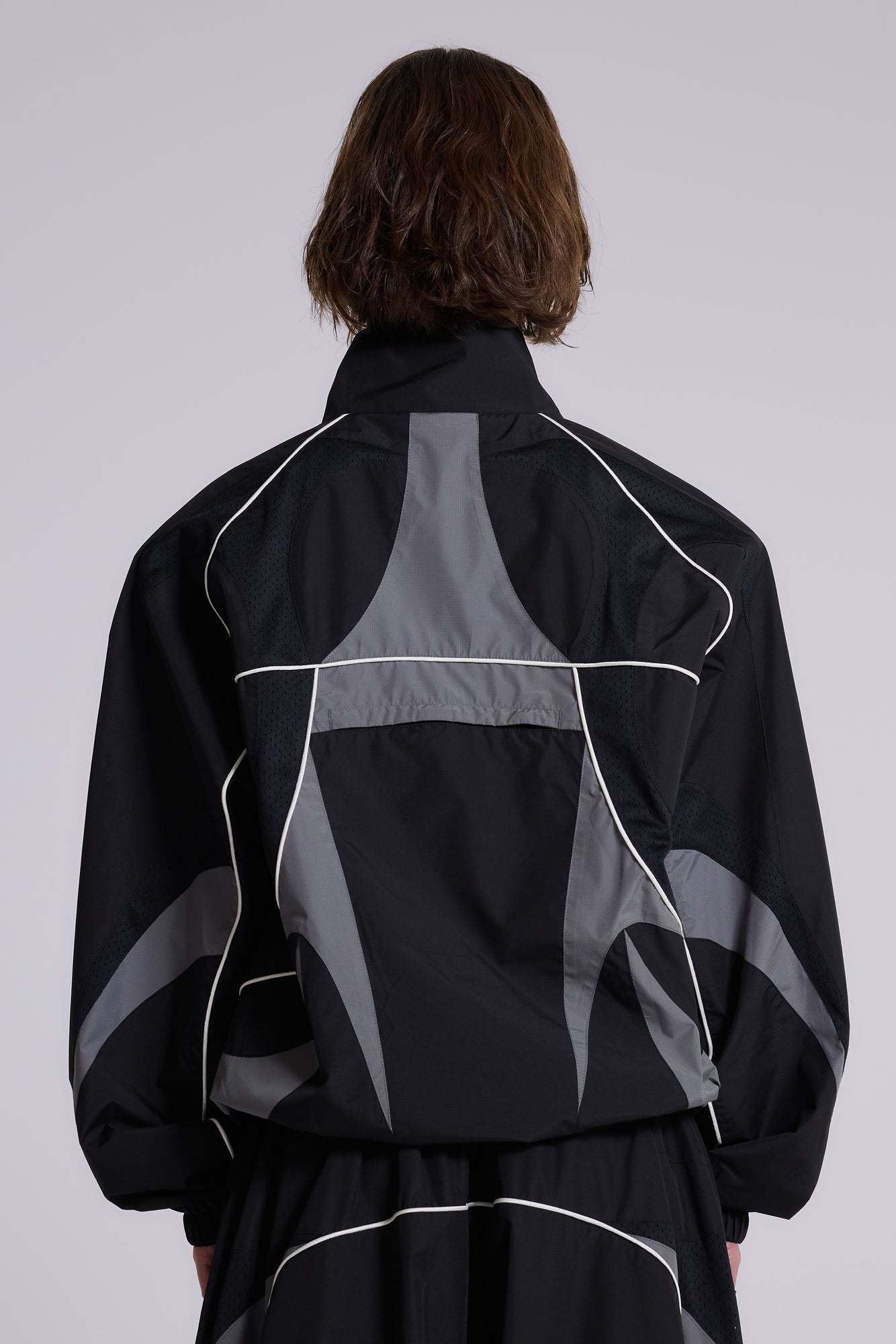 Black Panelled Vapor Jacket