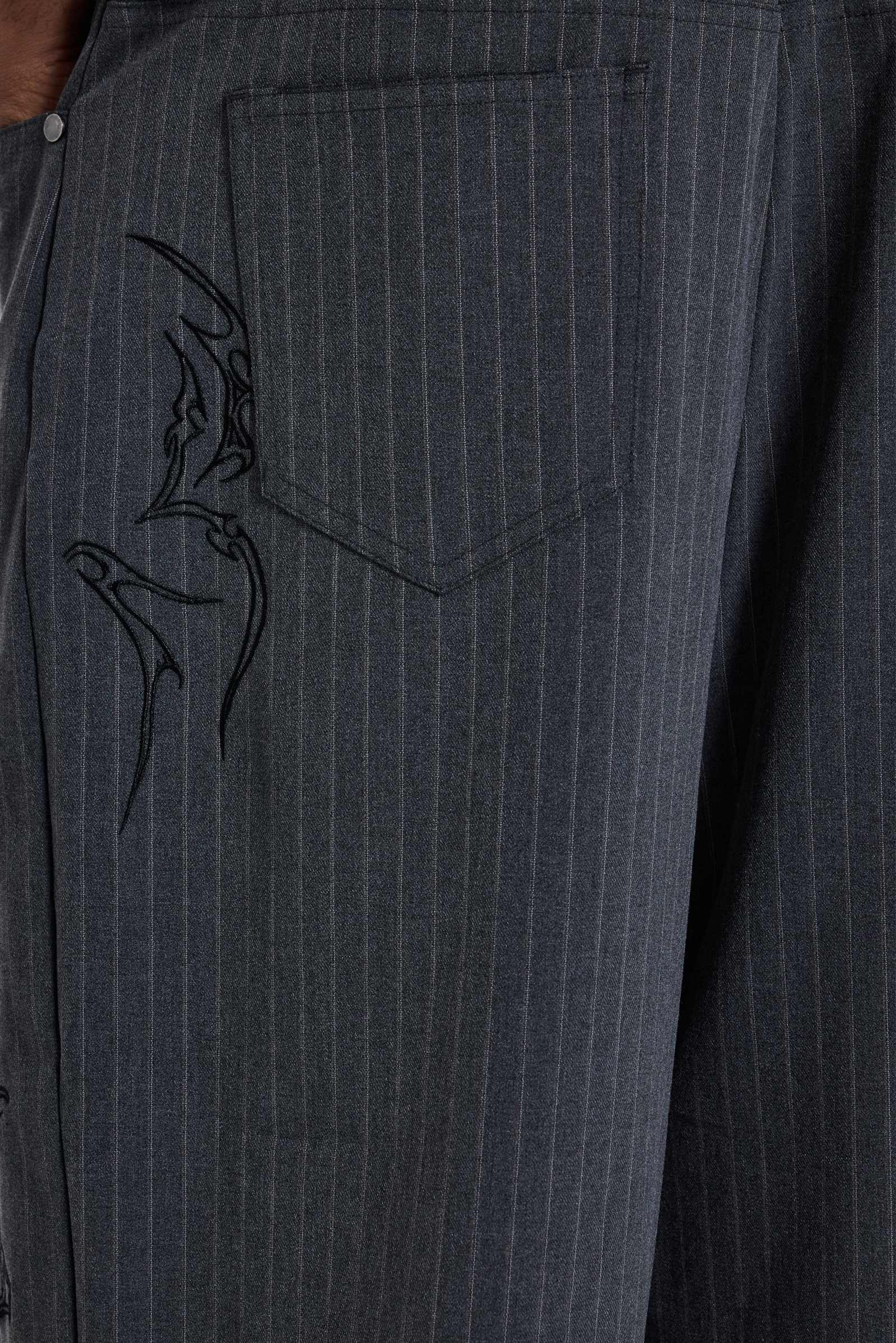 Tattoo Pinstripe Goliath Suit Pants