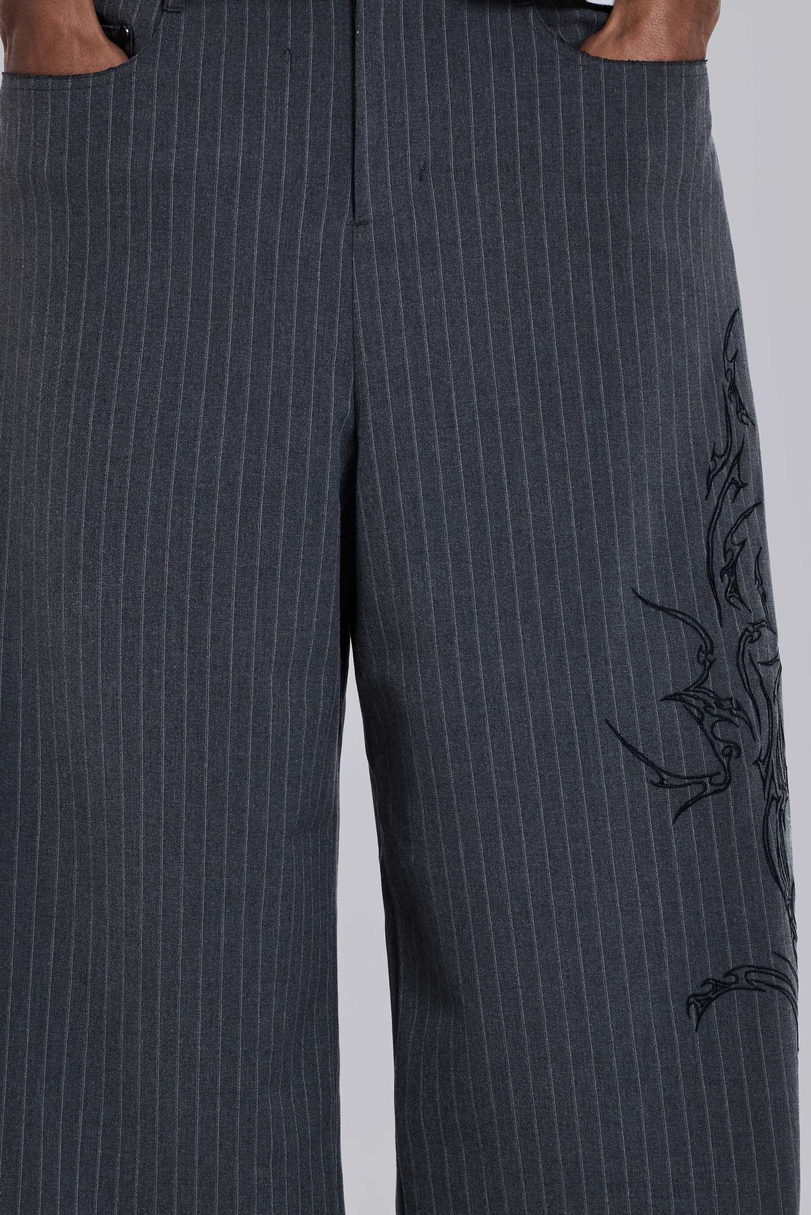 Tattoo Pinstripe Goliath Suit Pants