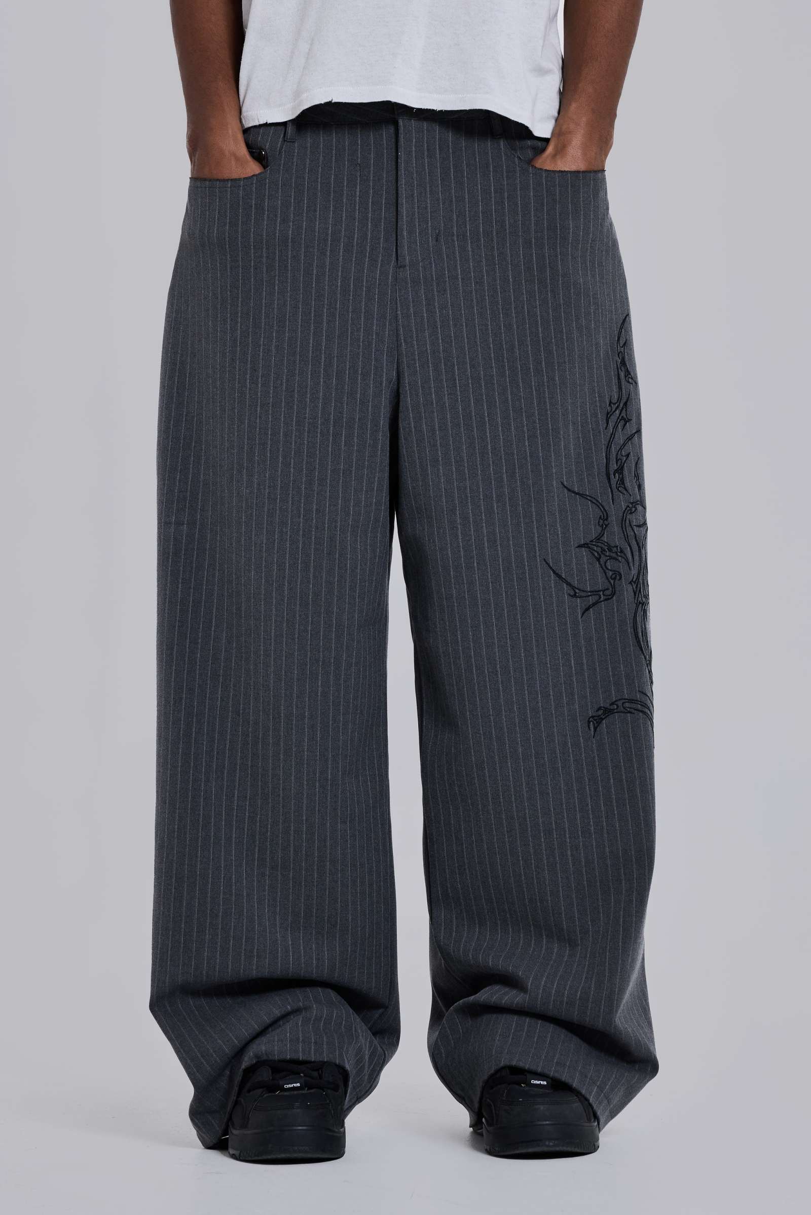 Tattoo Pinstripe Goliath Suit Pants